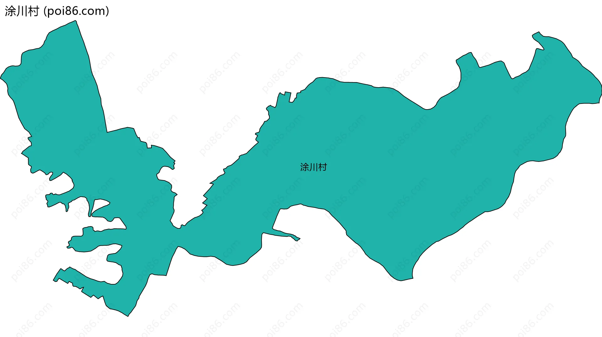 涂川村边界地图