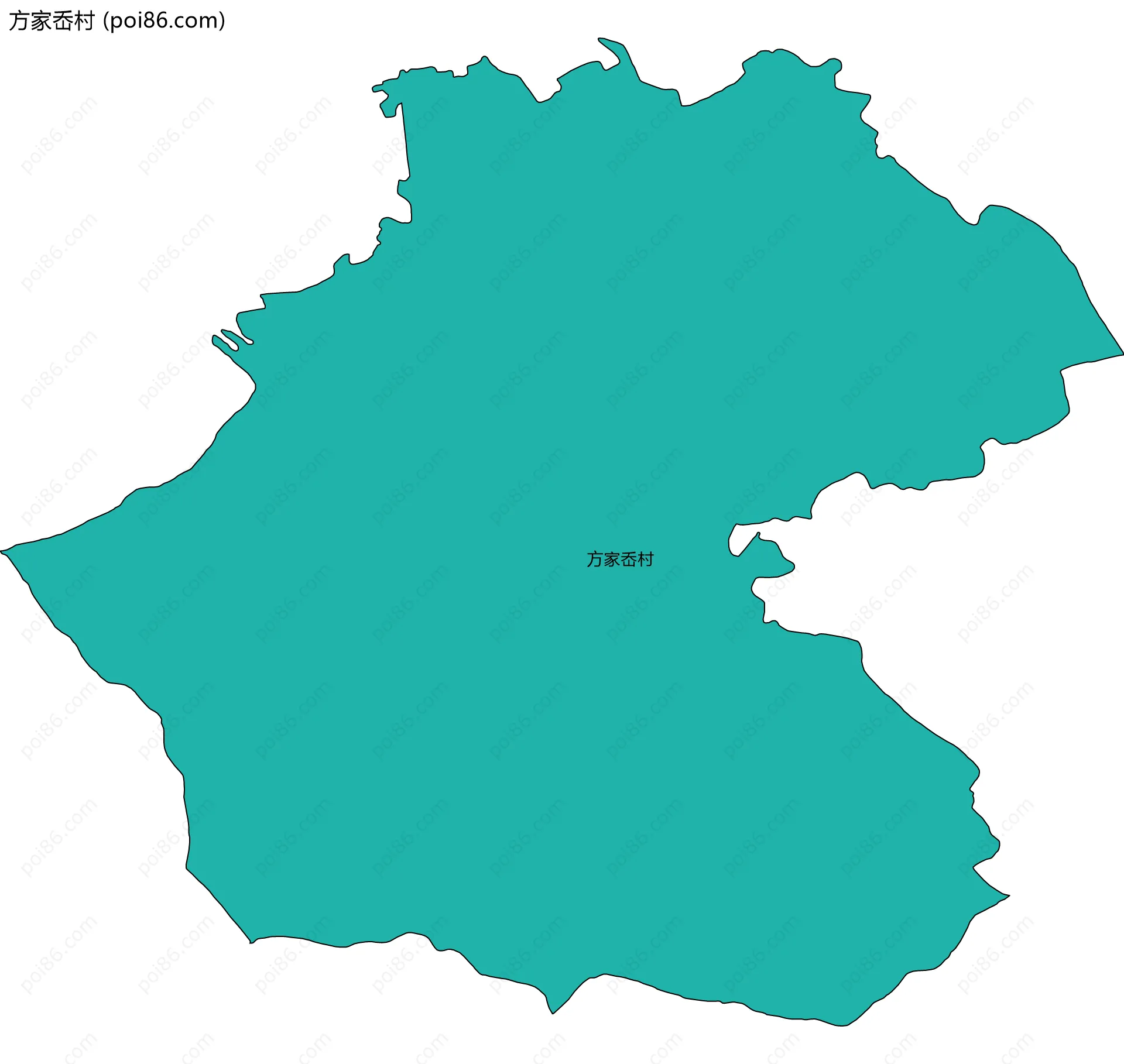 方家岙村边界地图