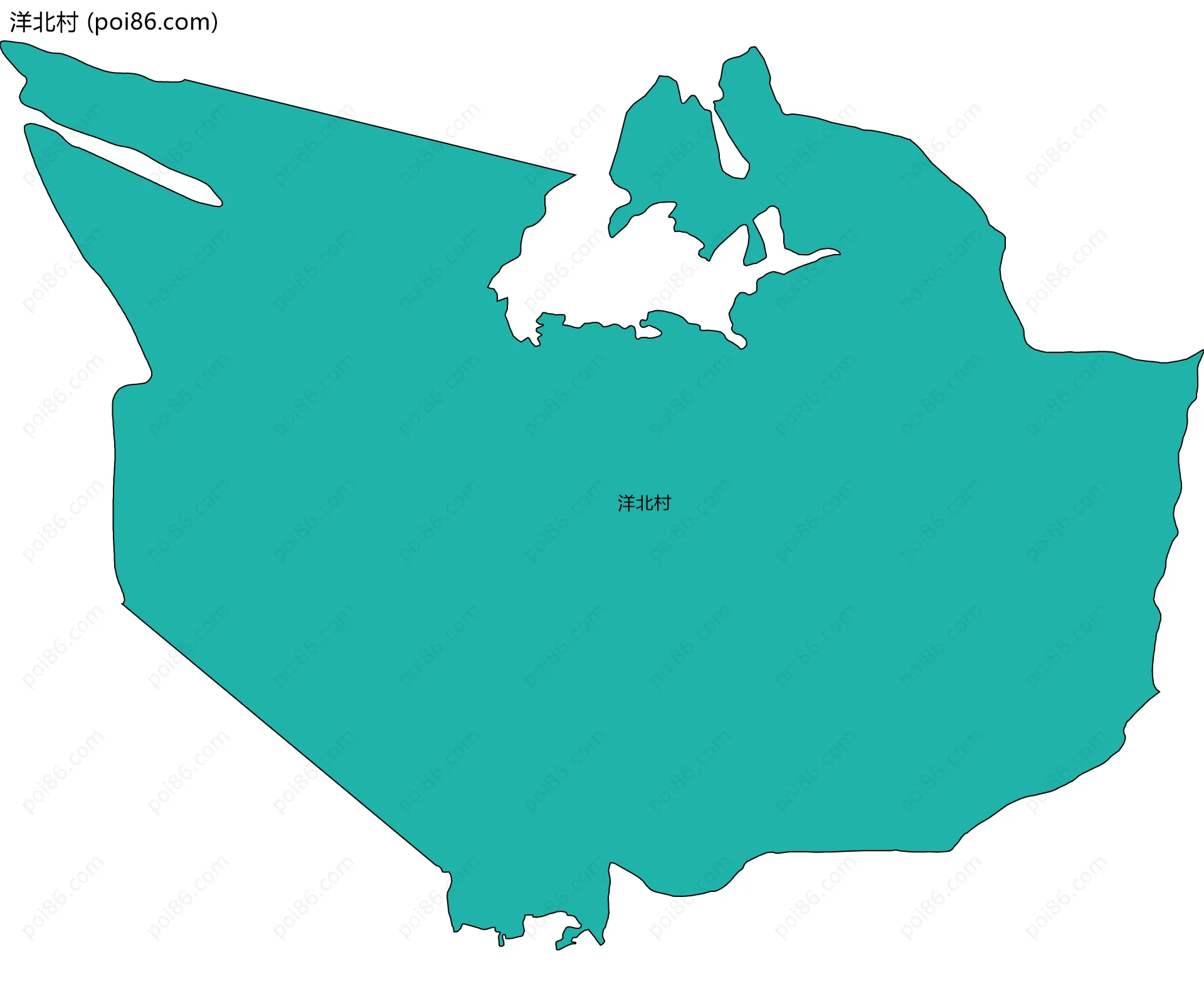 洋北村边界地图