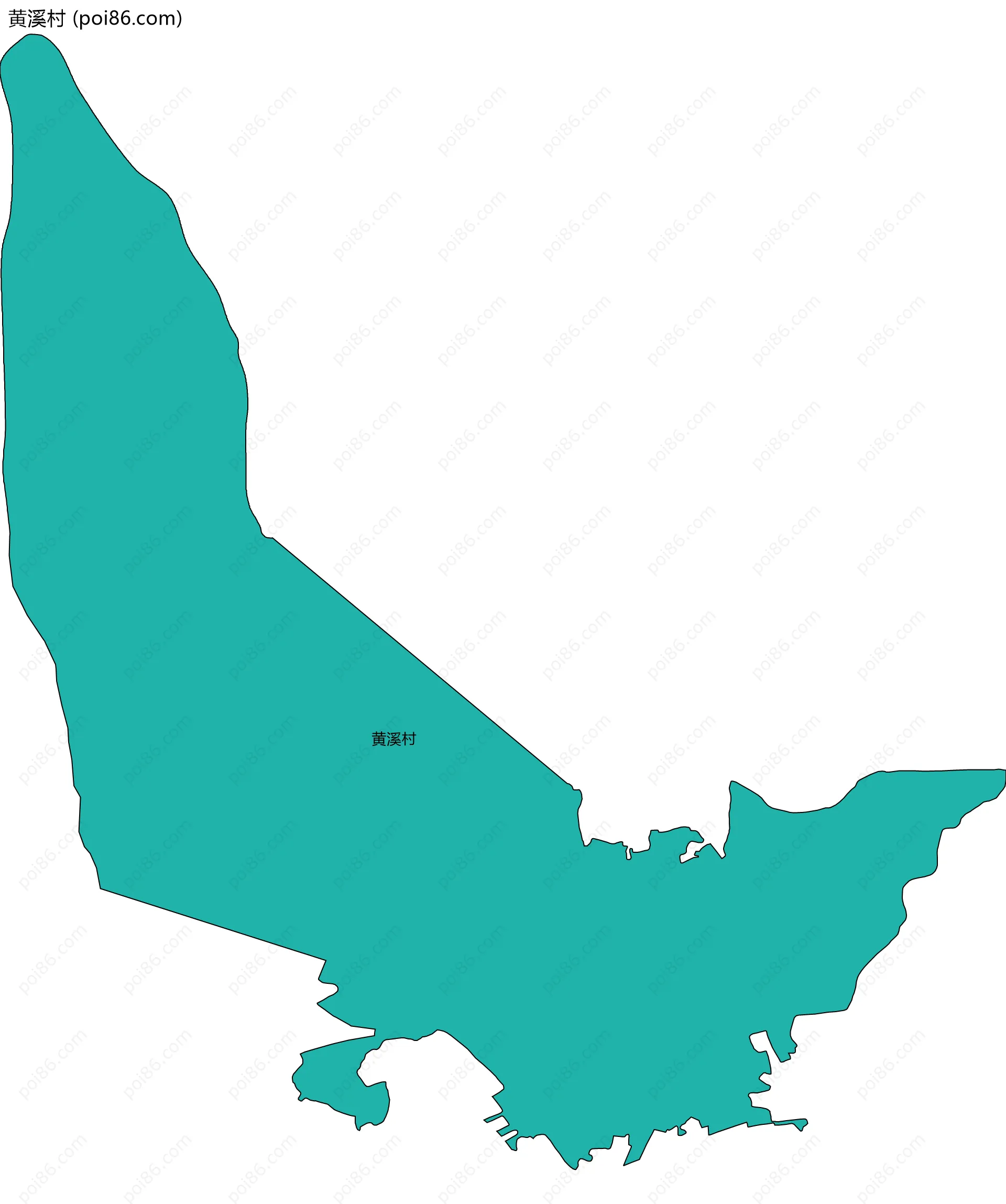 黄溪村边界地图