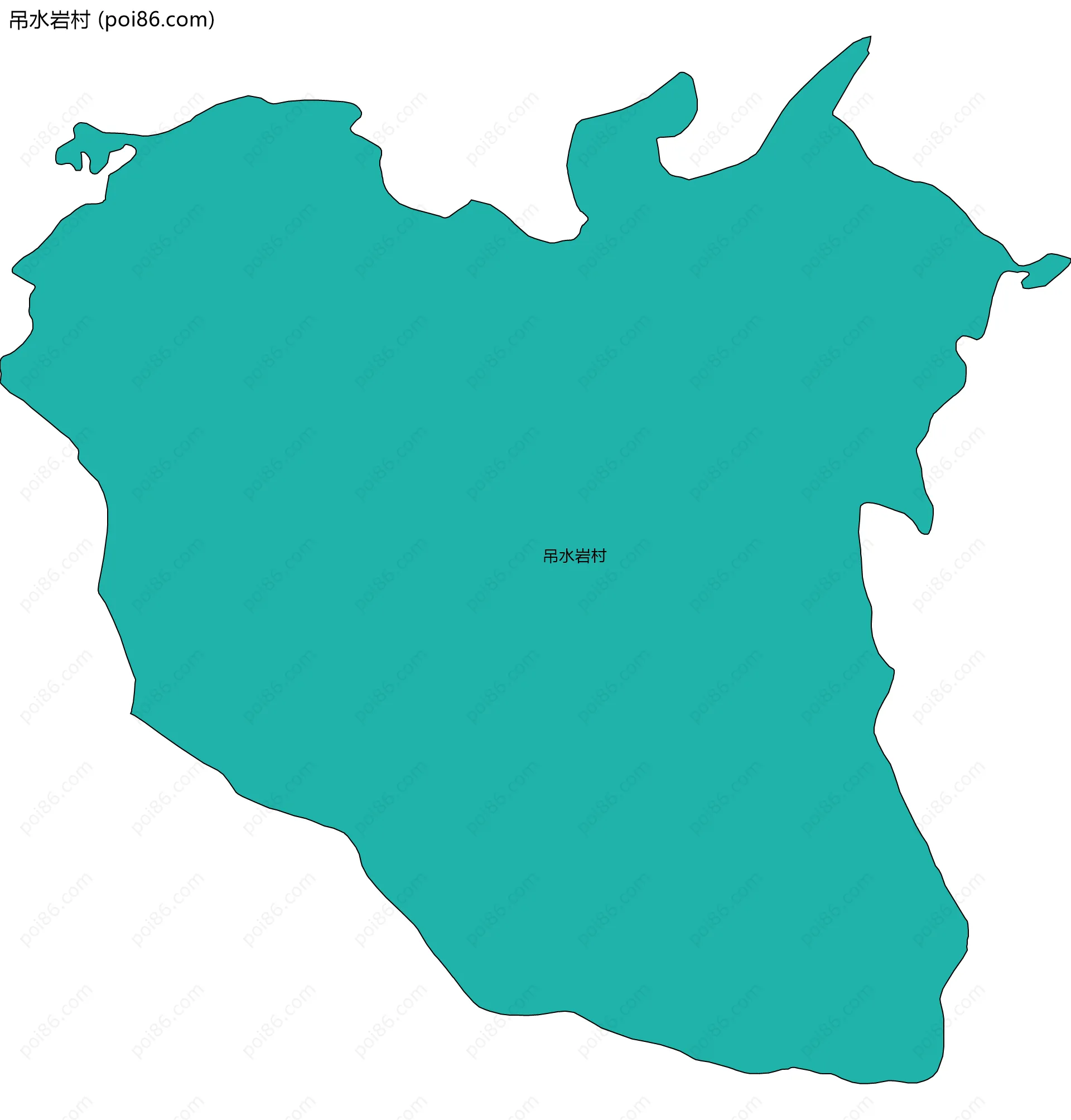 吊水岩村边界地图