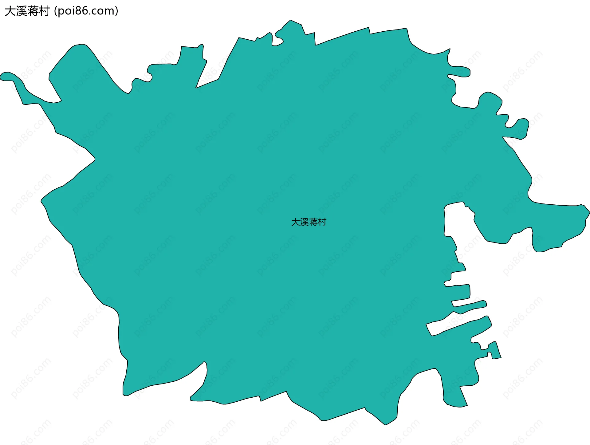 大溪蒋村边界地图