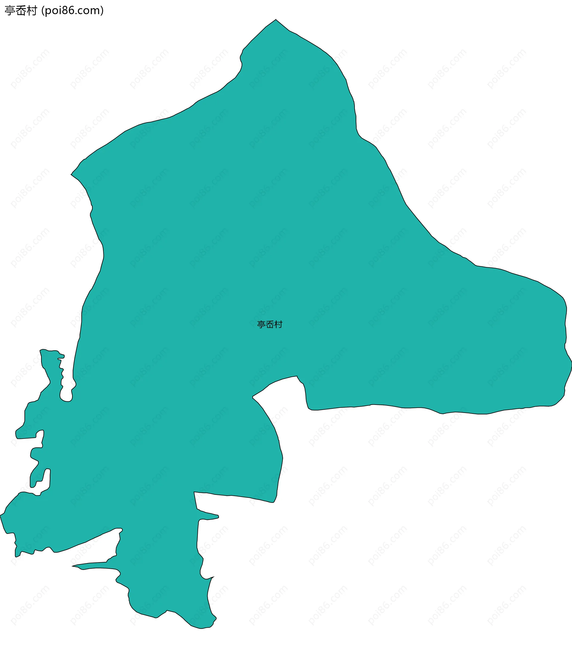 亭岙村边界地图