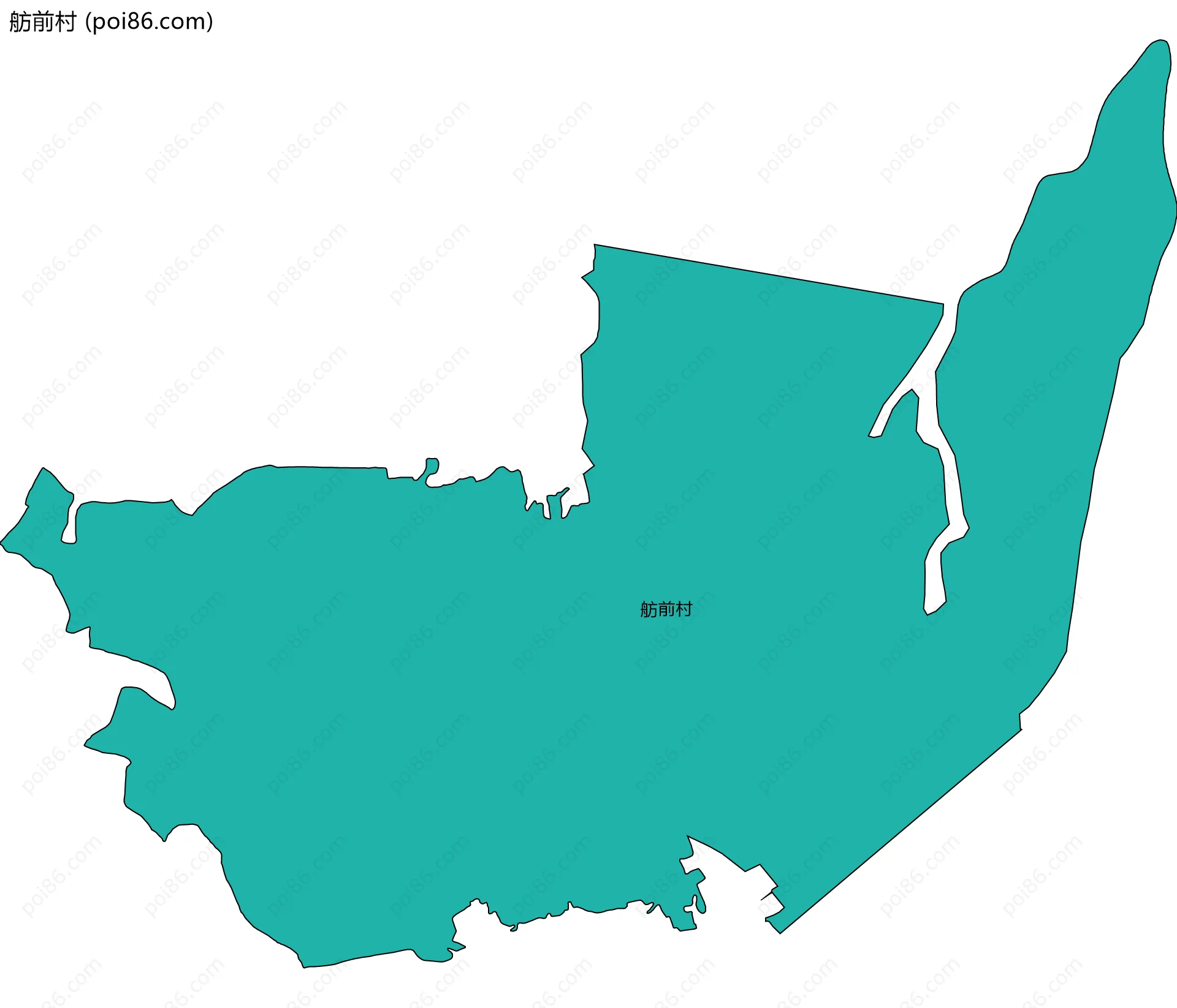 舫前村边界地图