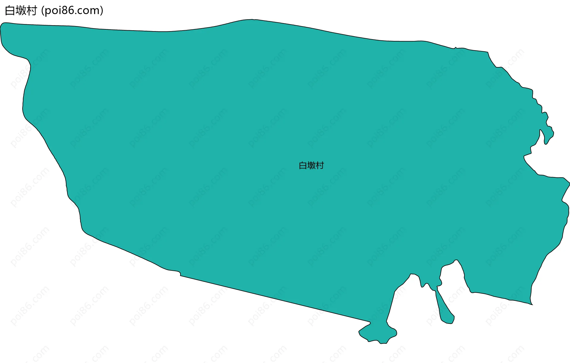 白墩村边界地图