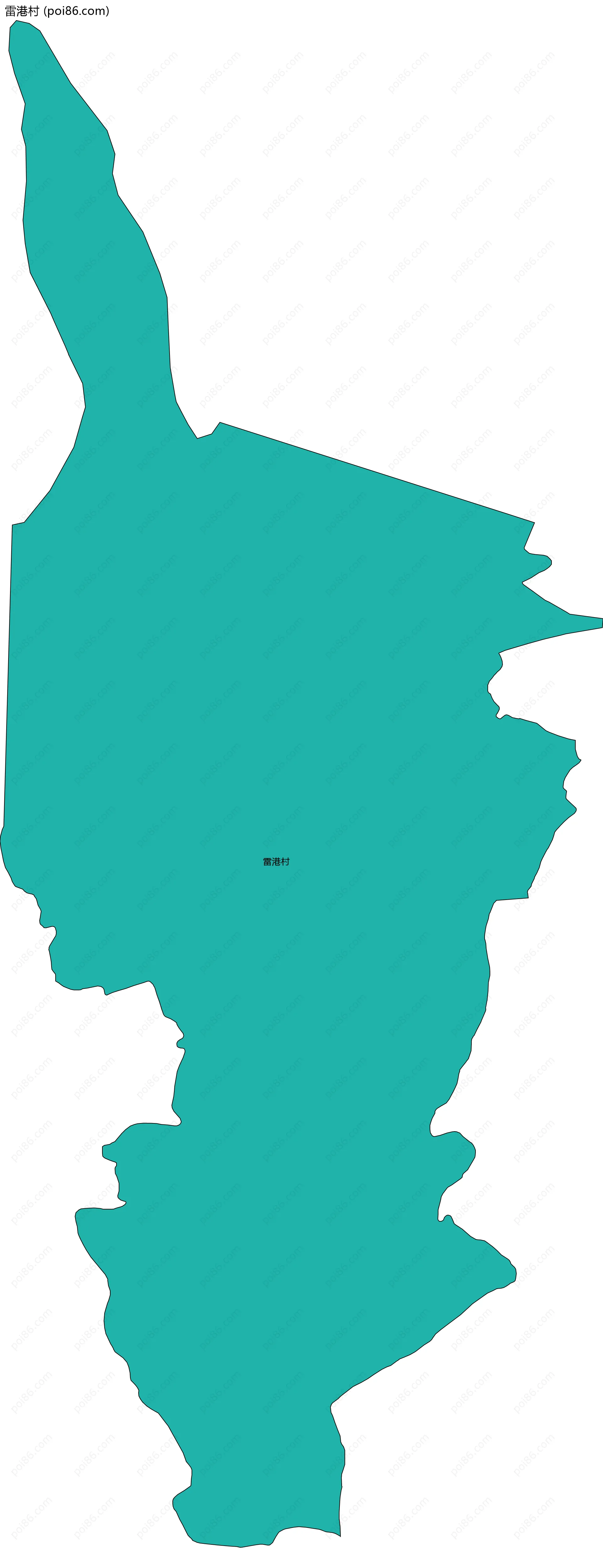 雷港村边界地图