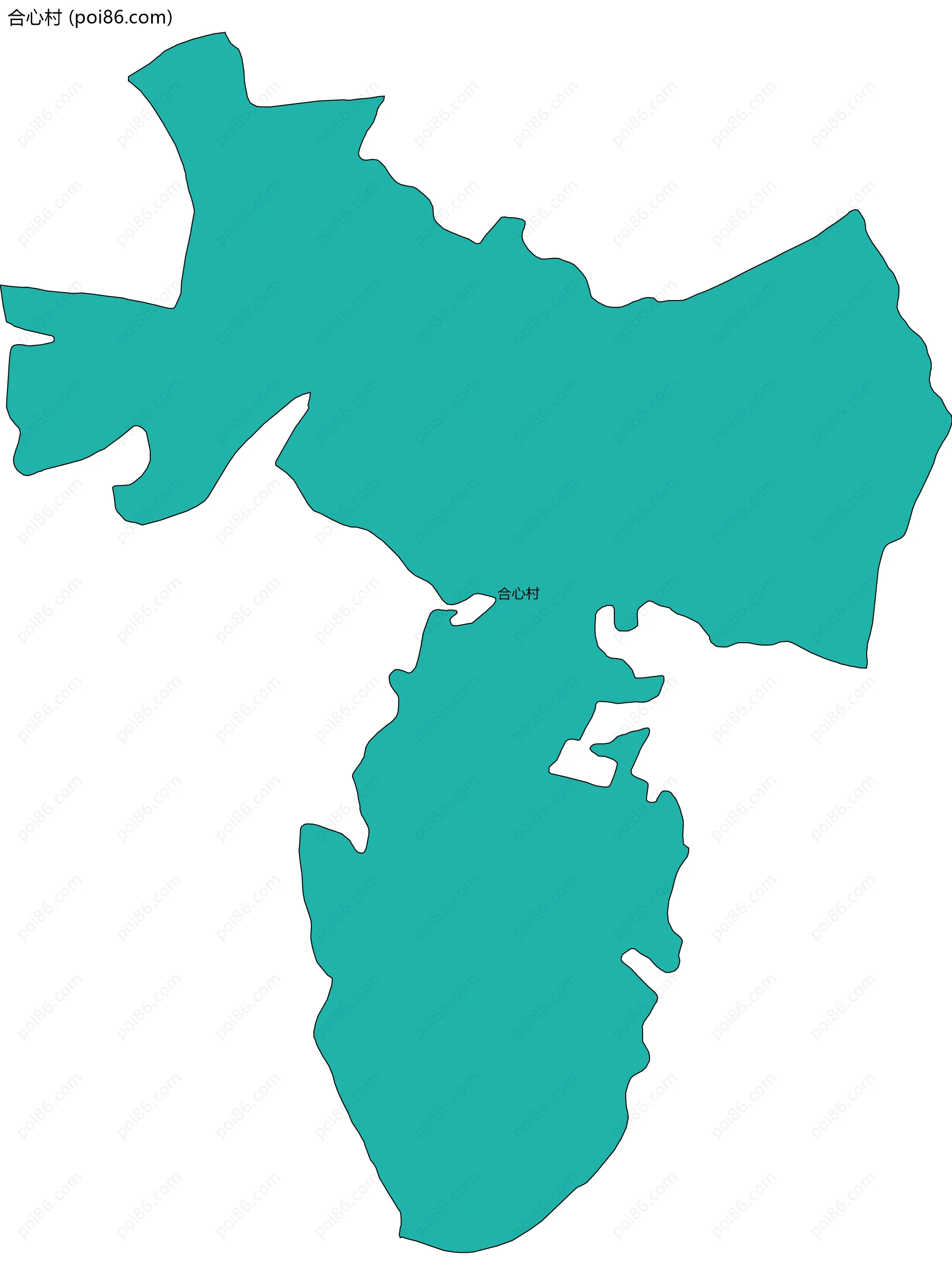合心村边界地图