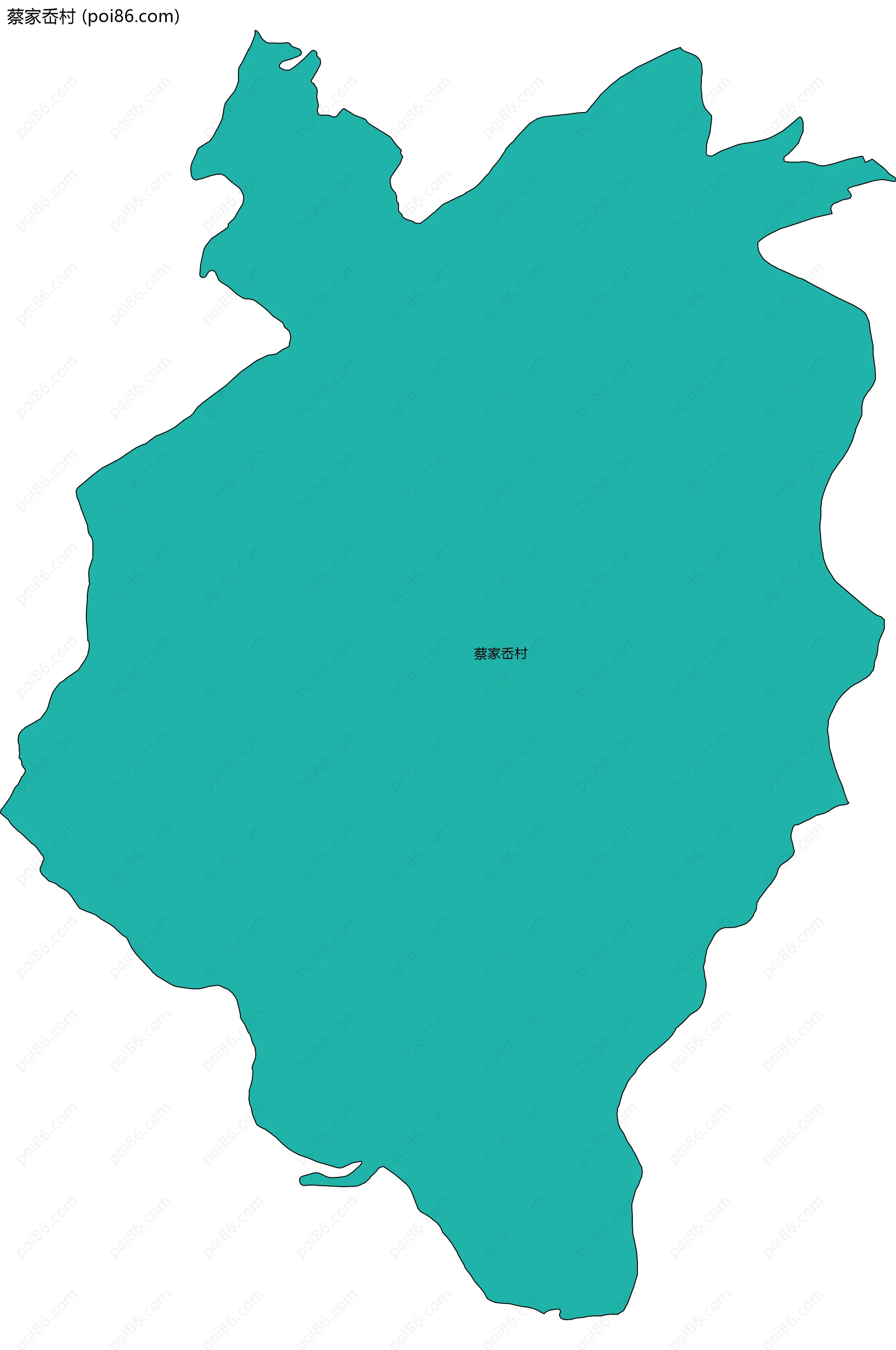 蔡家岙村边界地图