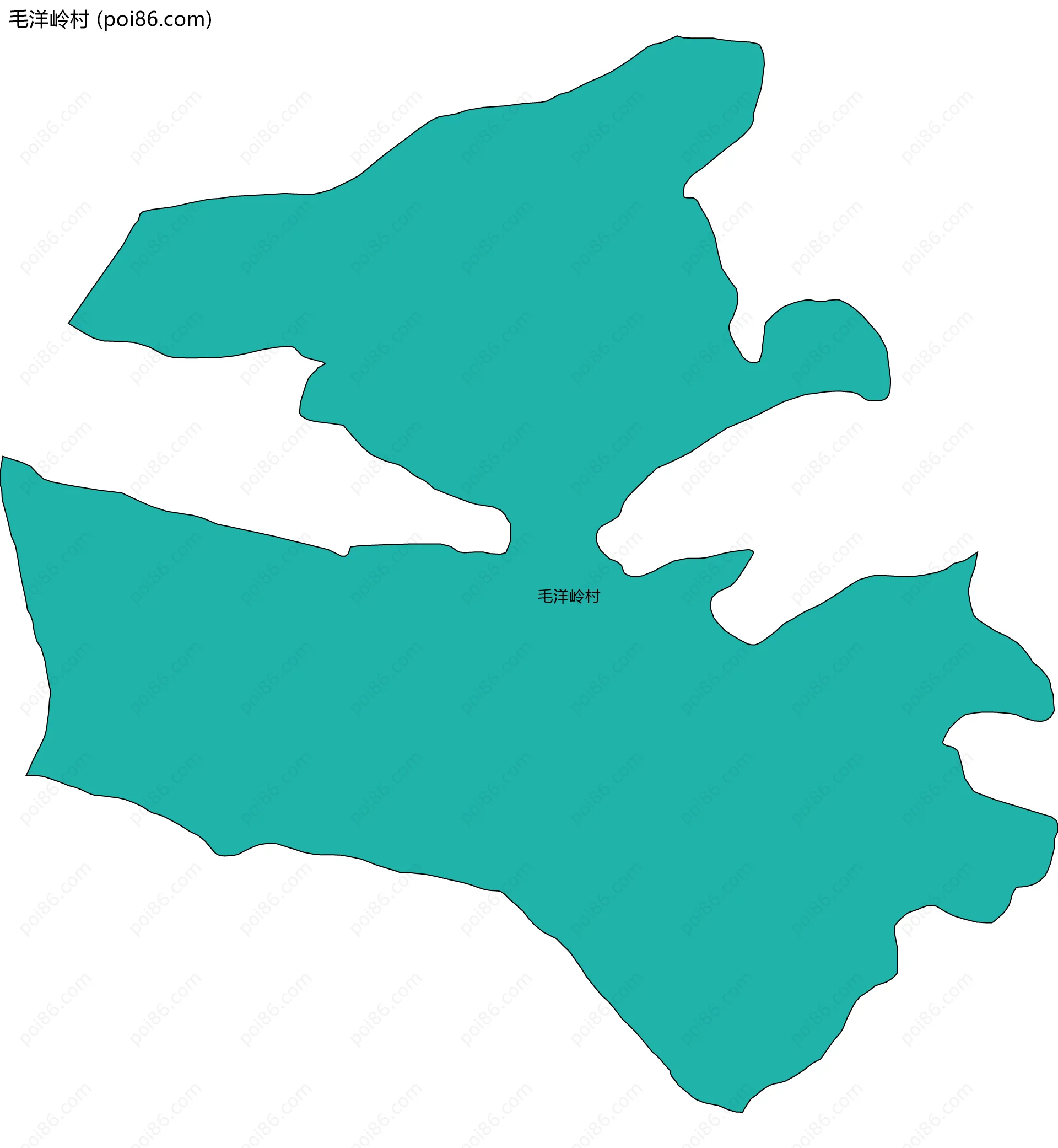 毛洋岭村边界地图