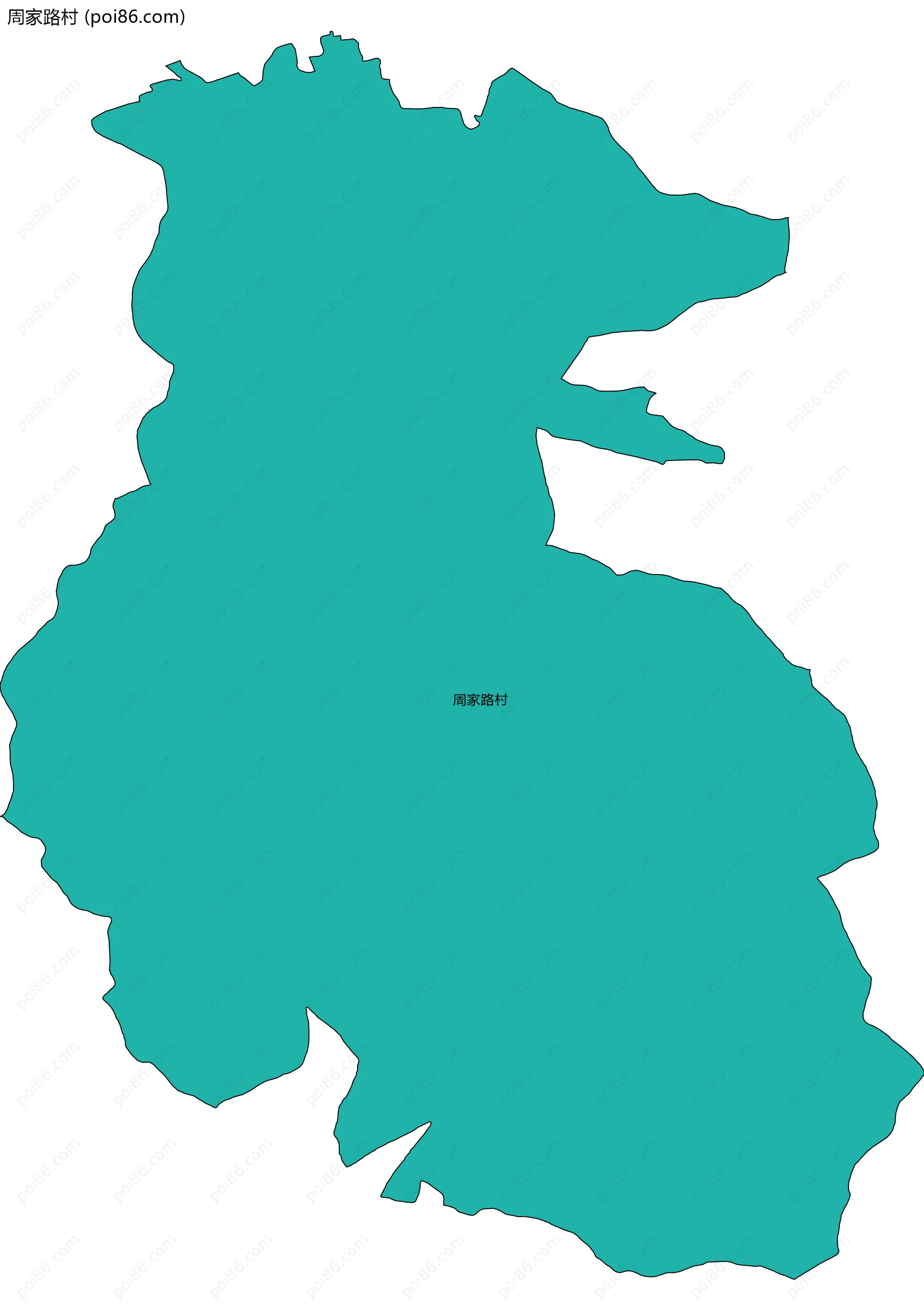 周家路村边界地图