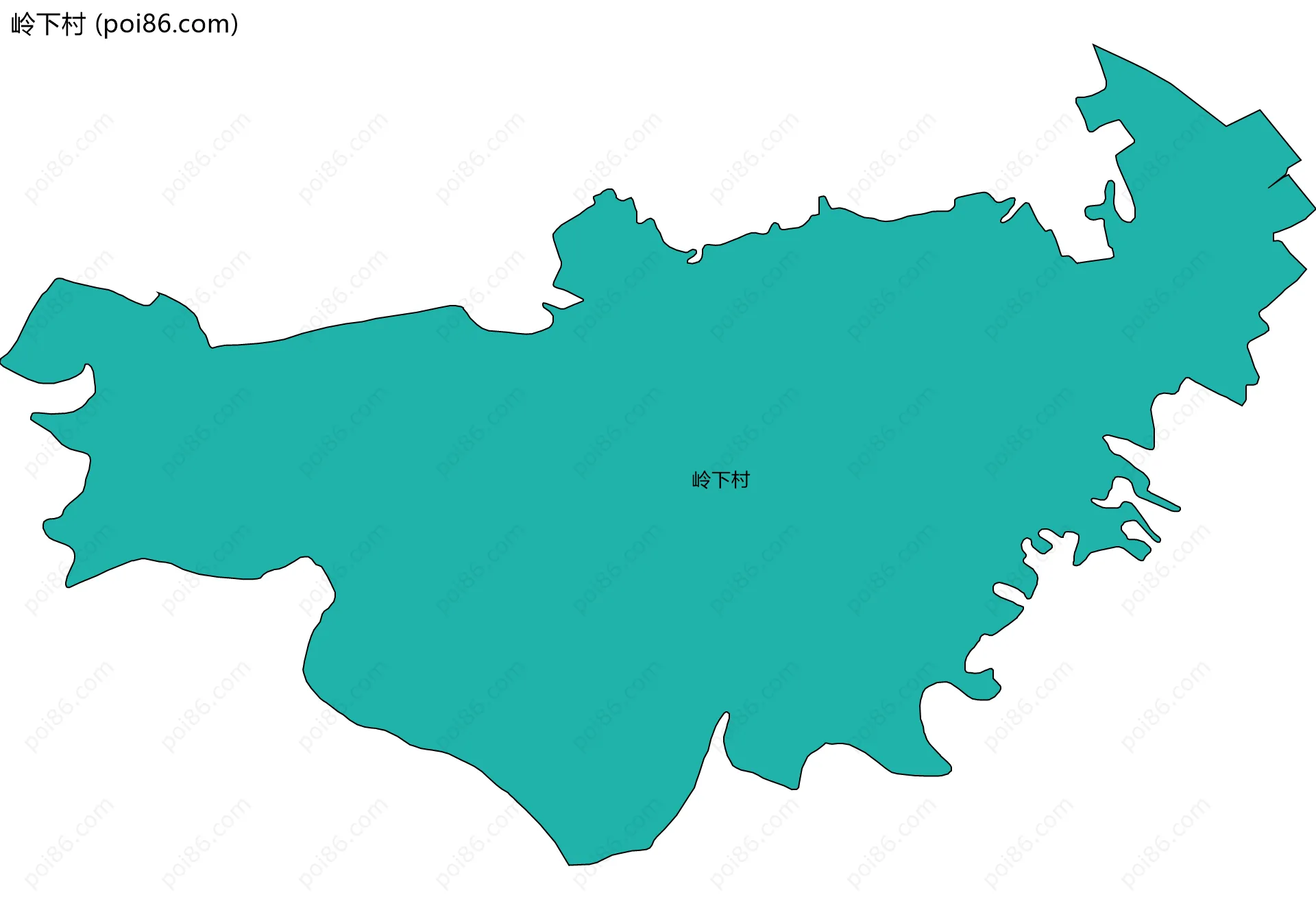 岭下村边界地图