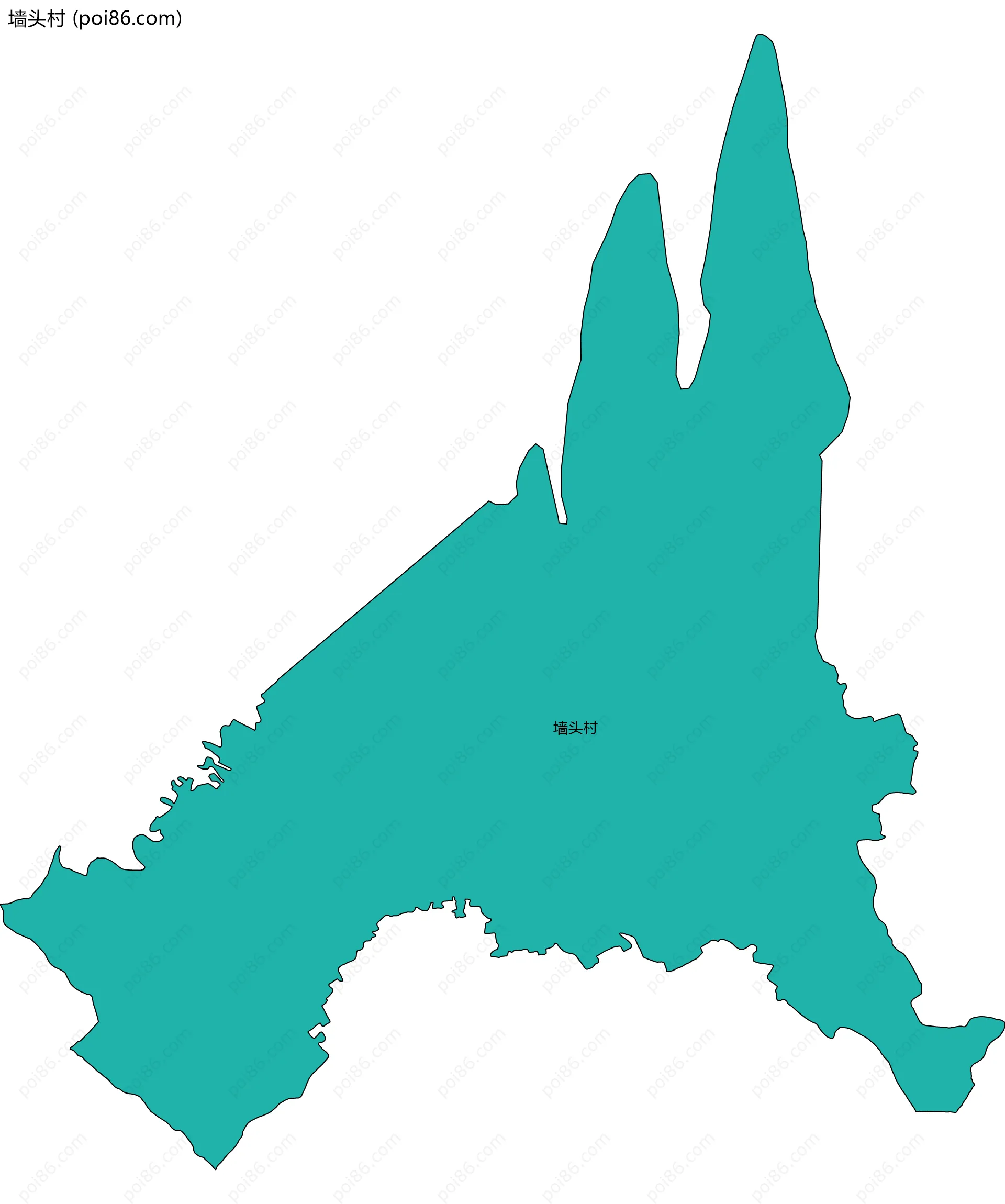 墙头村边界地图
