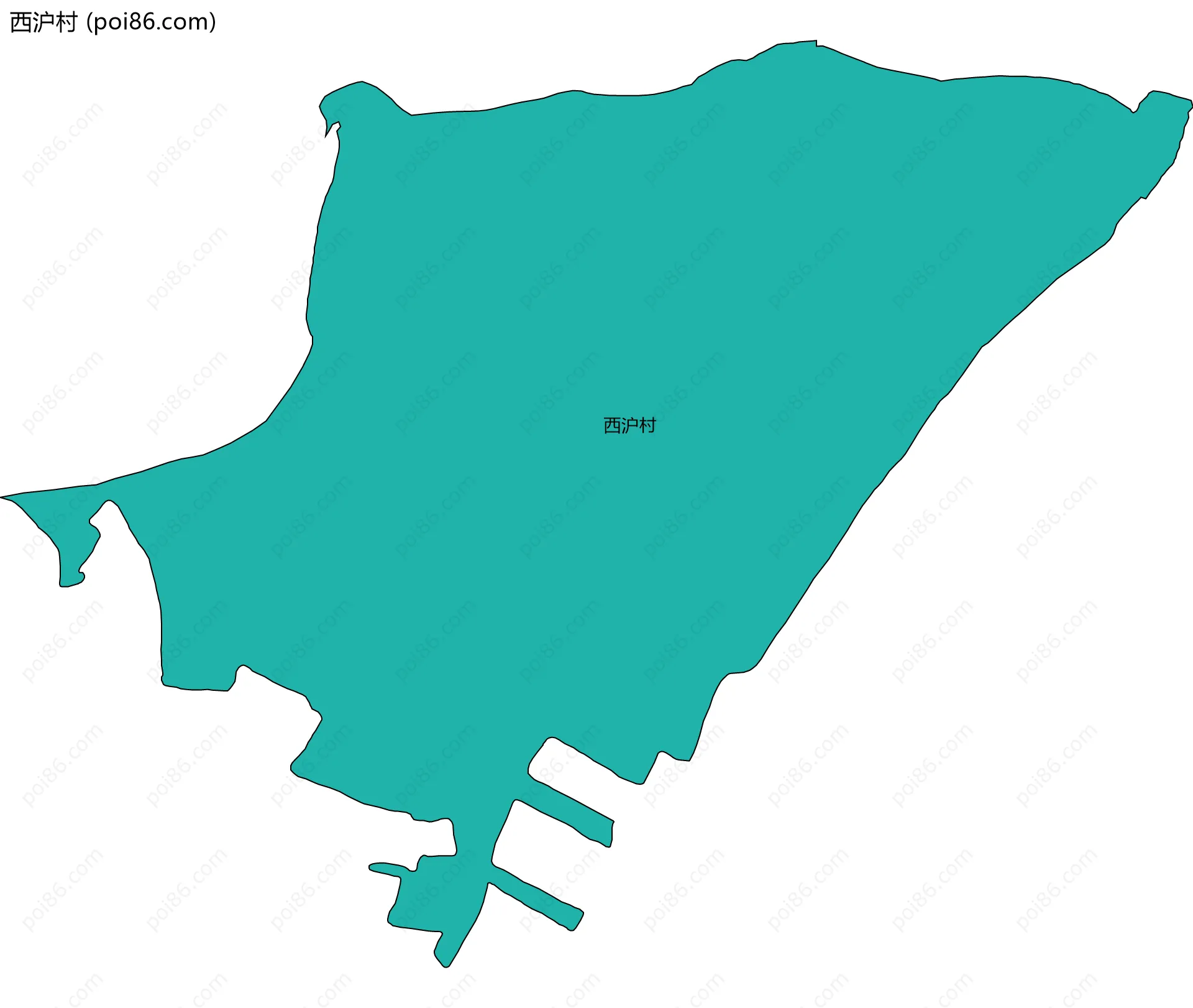 西沪村边界地图