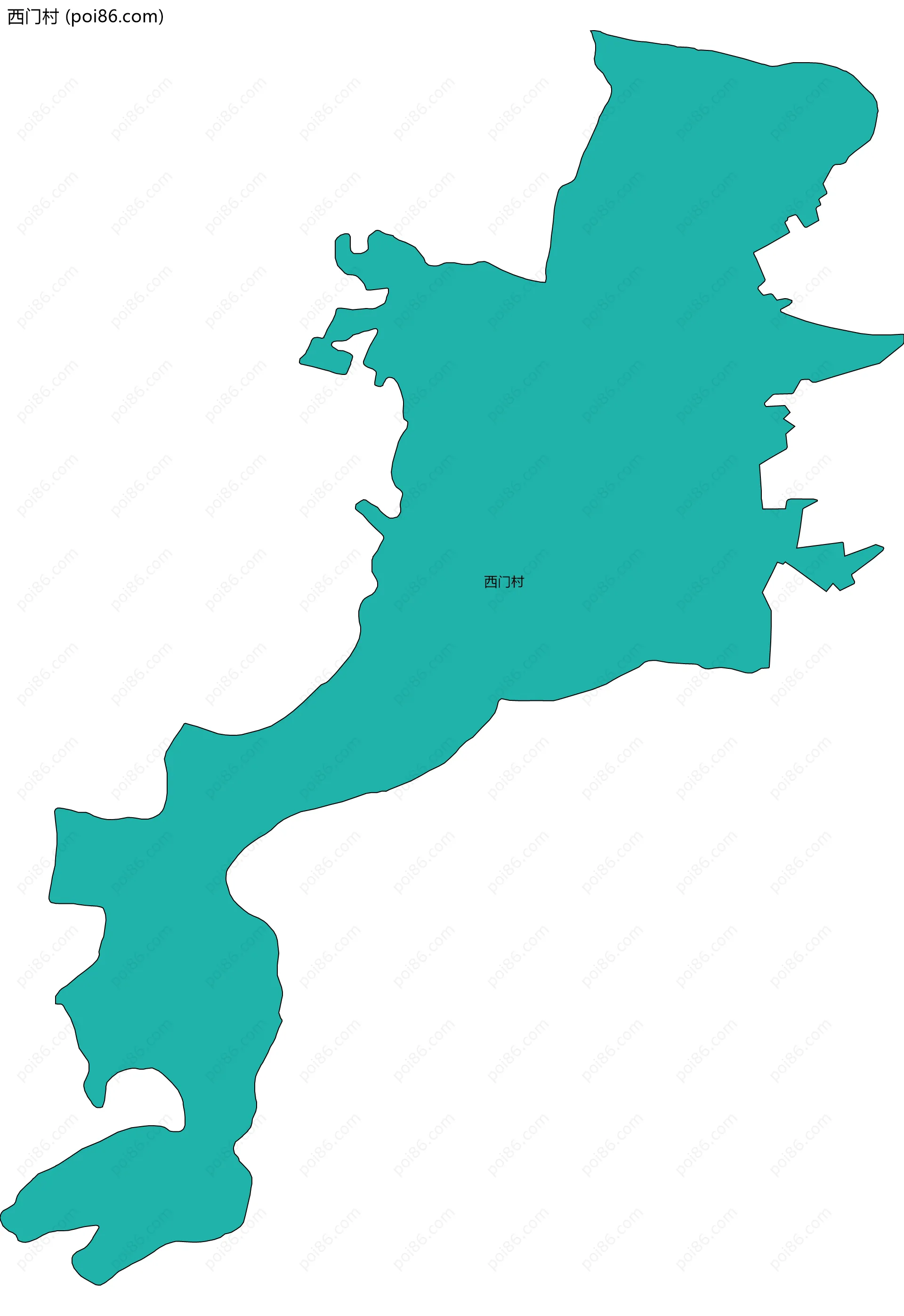 西门村边界地图