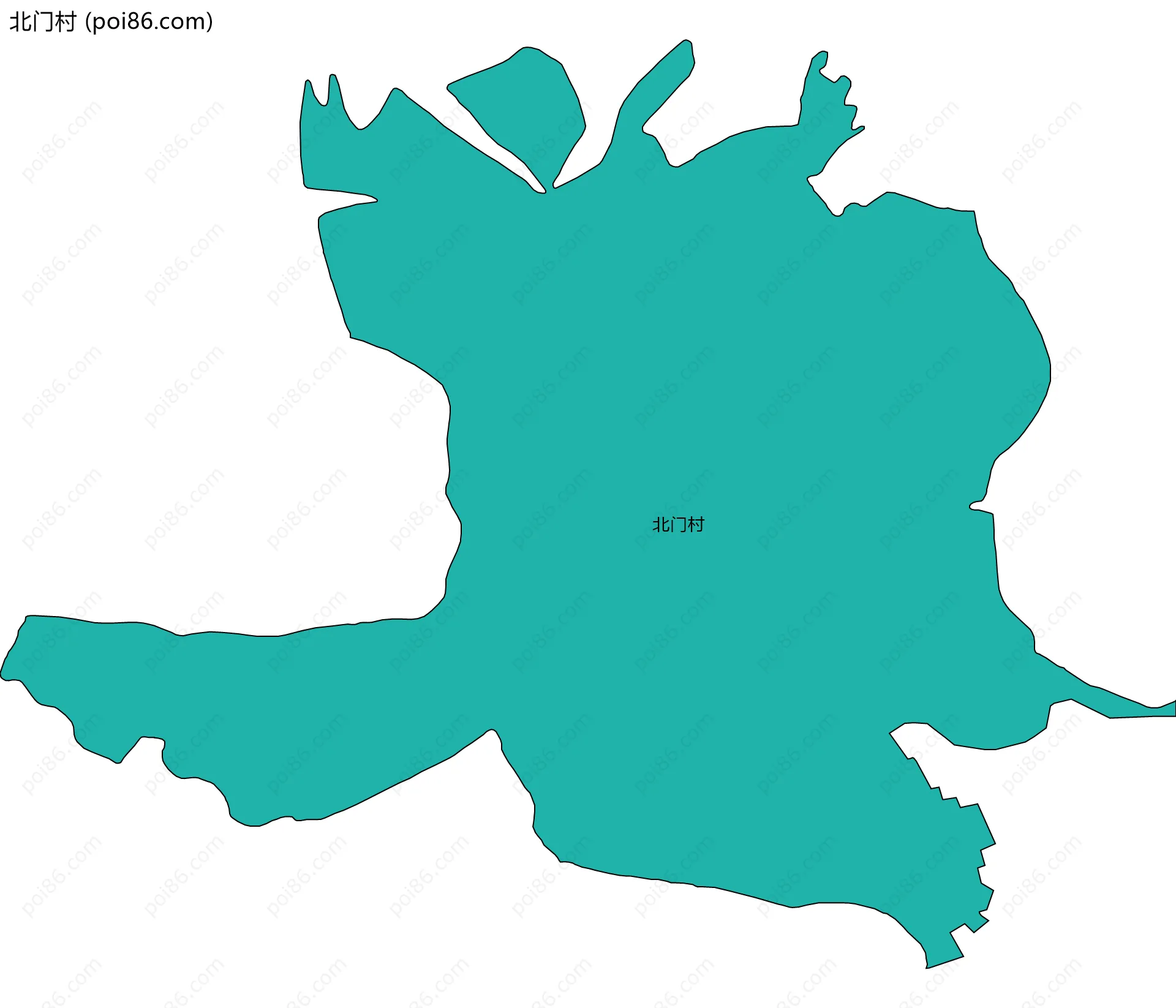 北门村边界地图