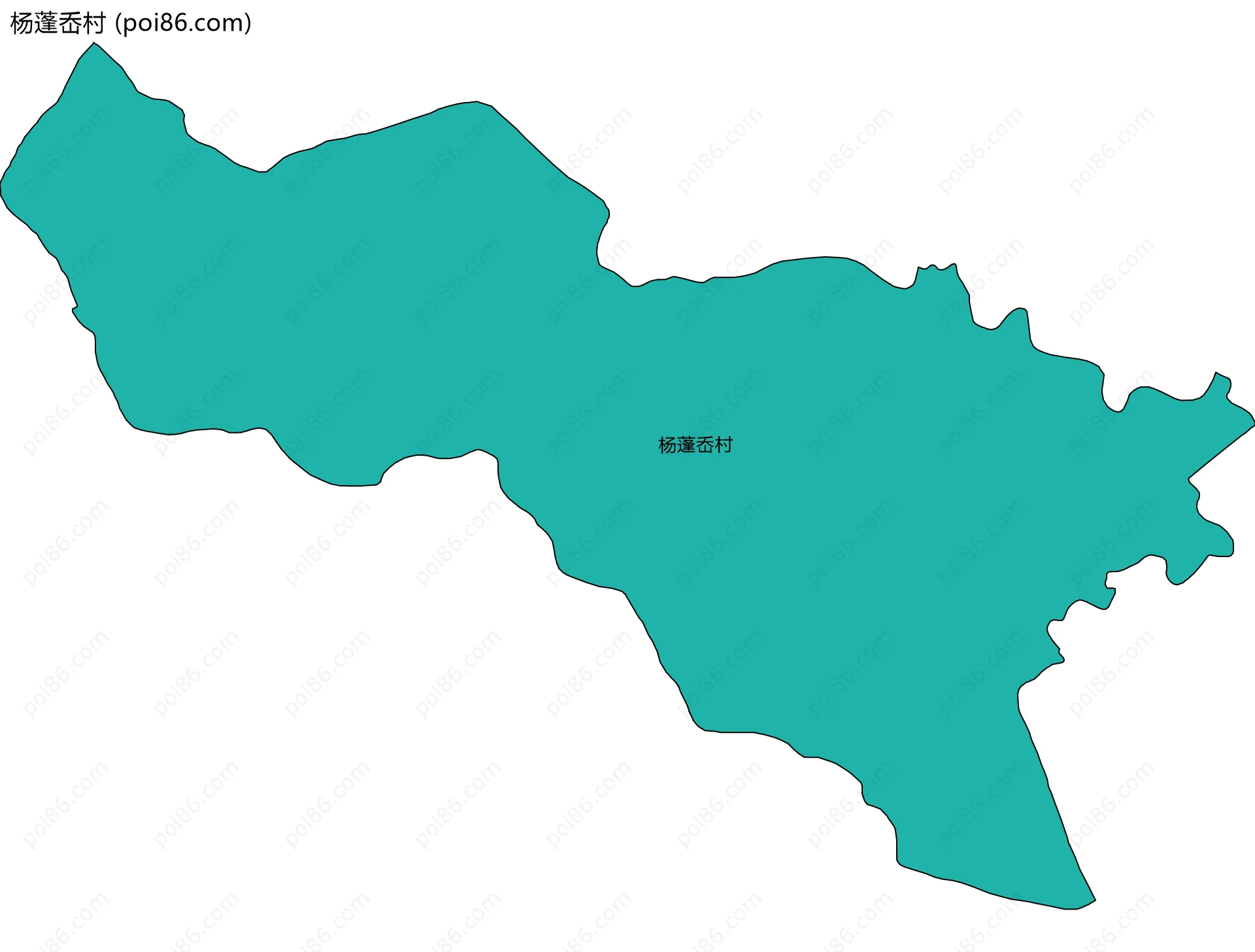 杨蓬岙村边界地图