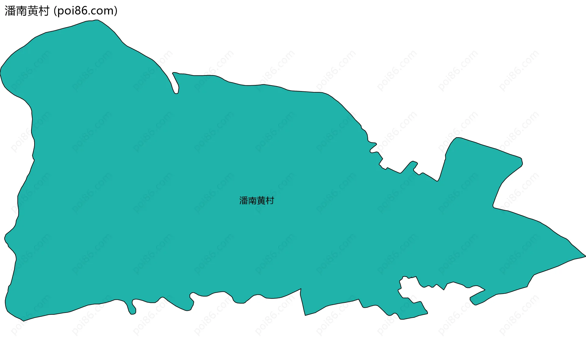 潘南黄村边界地图
