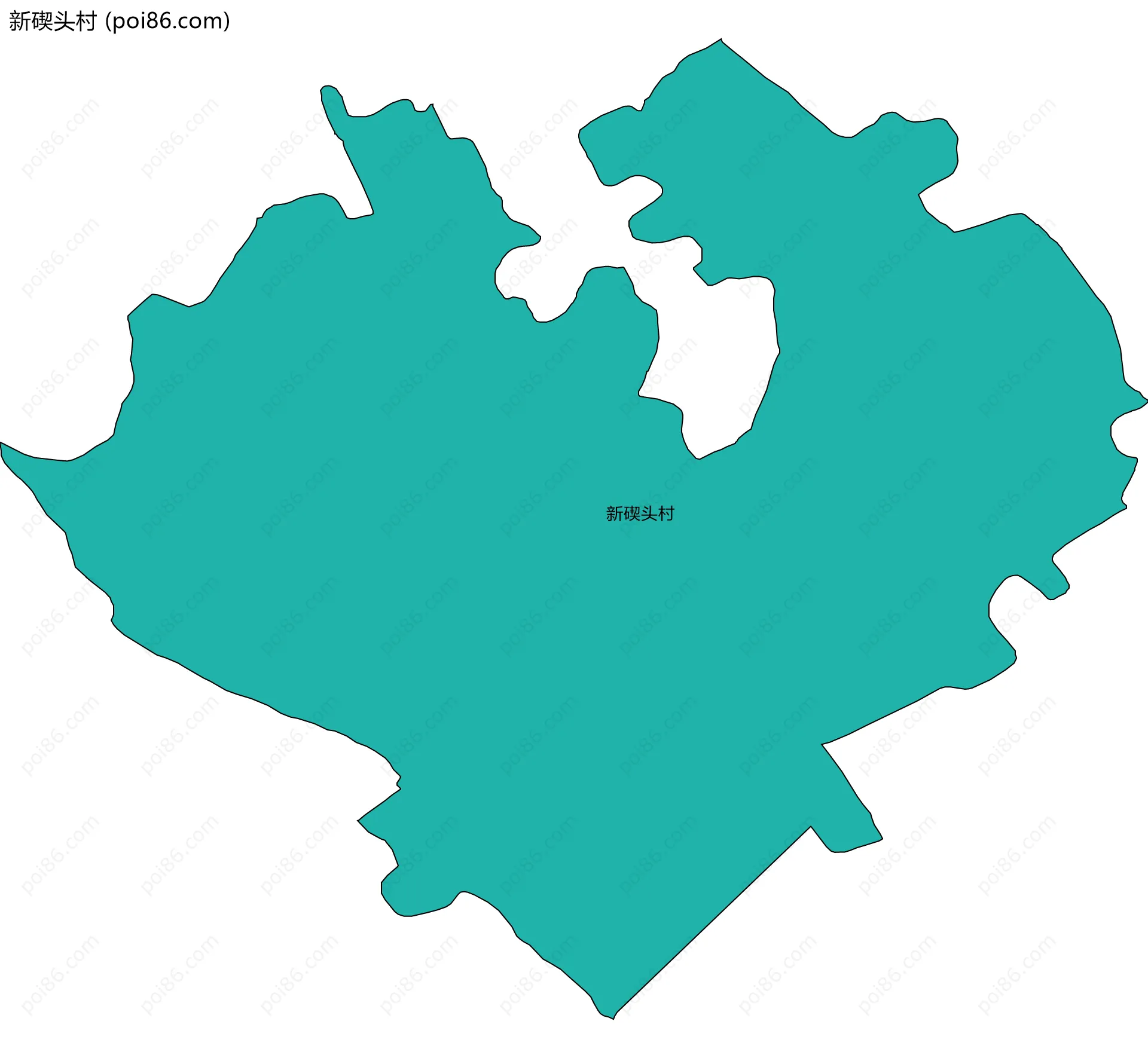 新碶头村边界地图