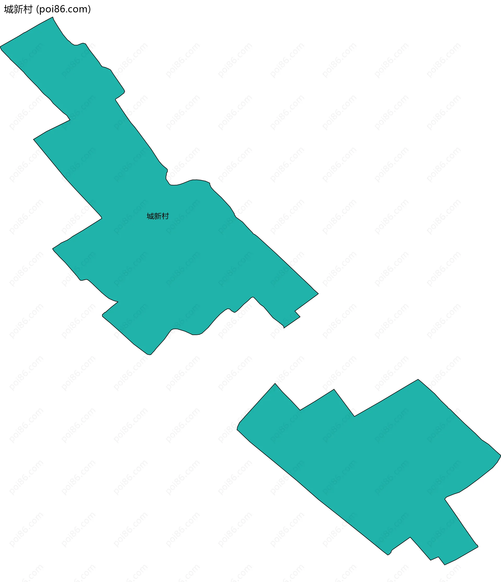 城新村边界地图