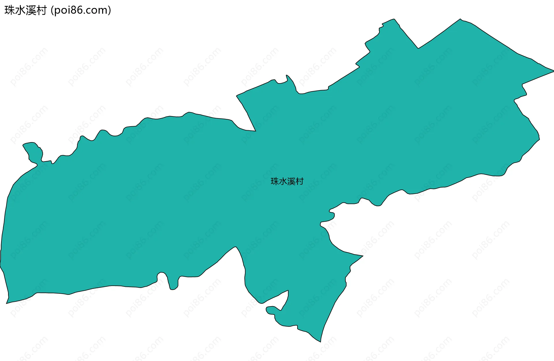 珠水溪村边界地图