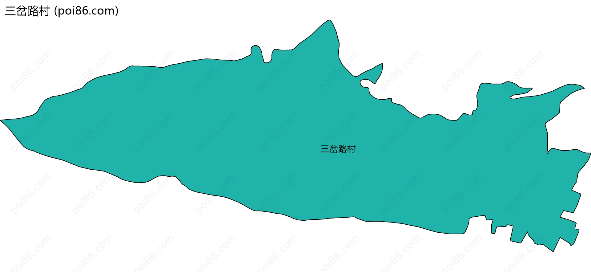 三岔路村边界地图