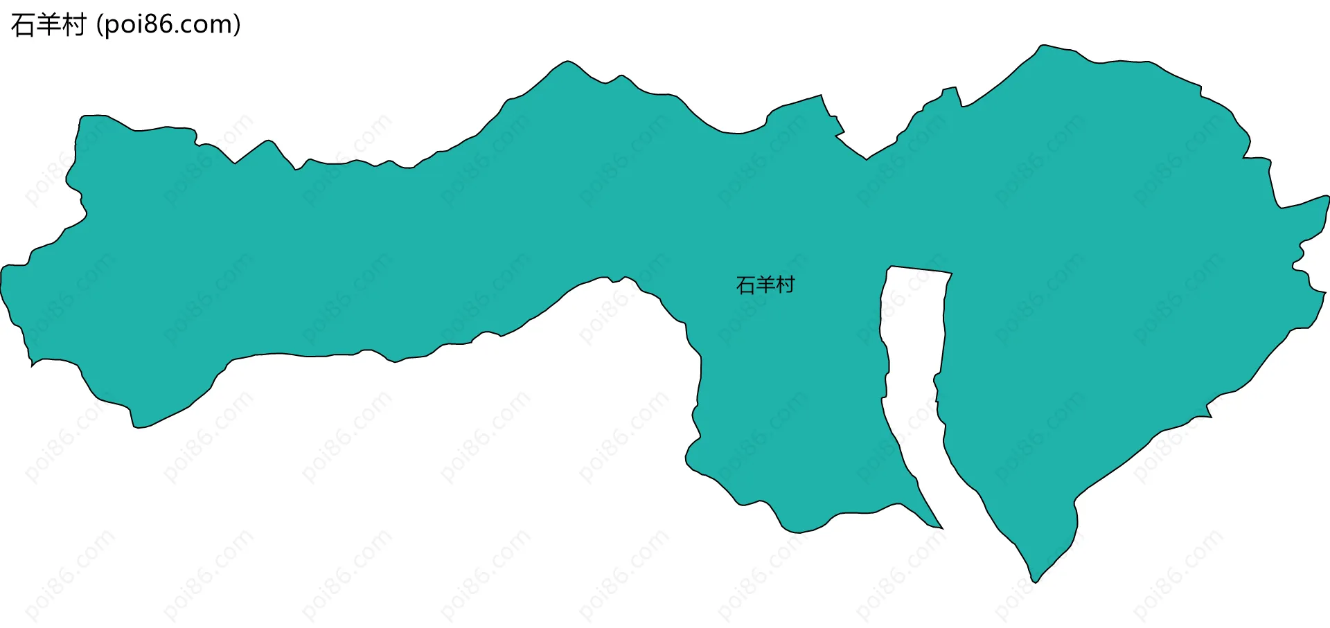 石羊村边界地图