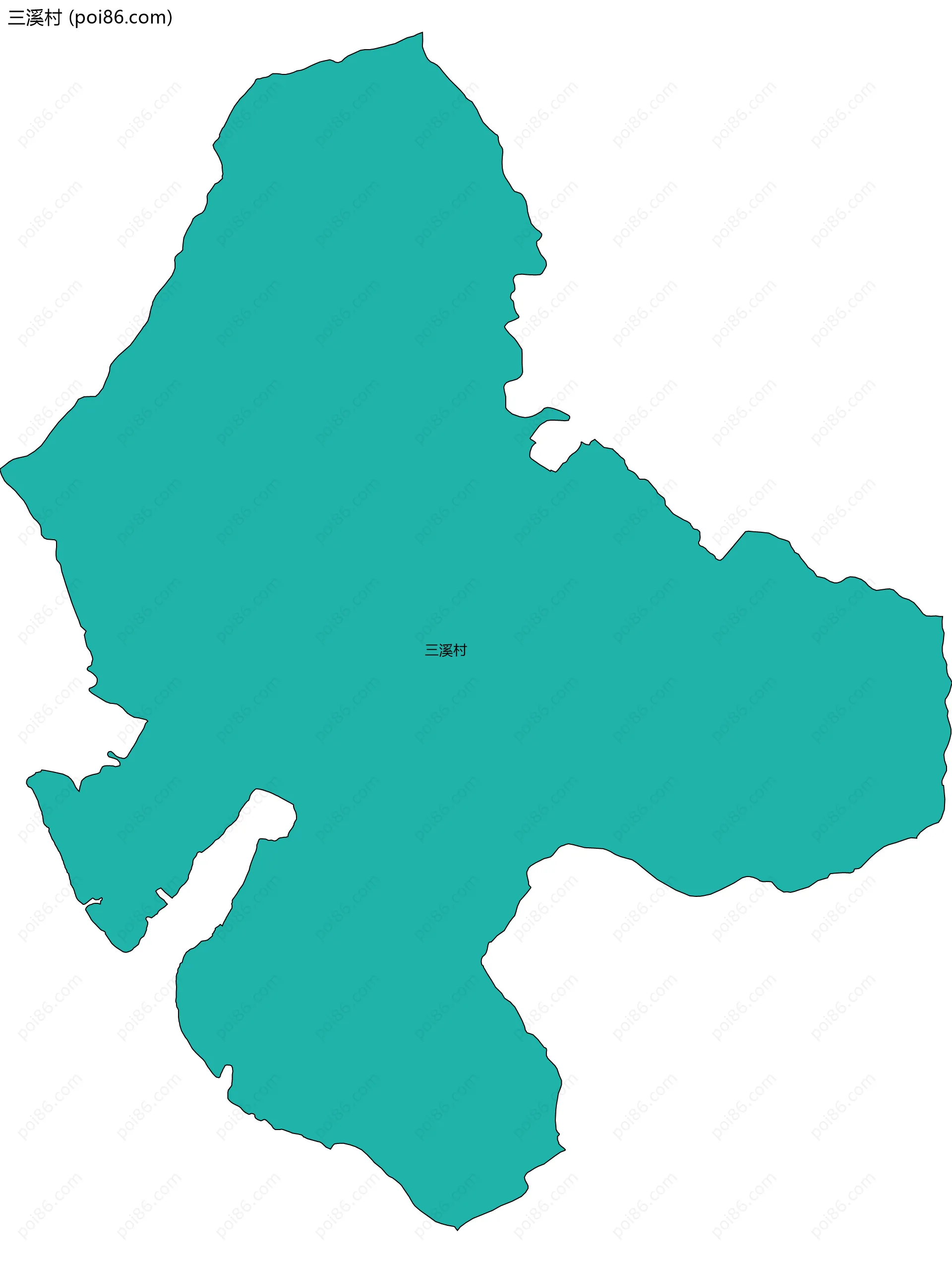 三溪村边界地图