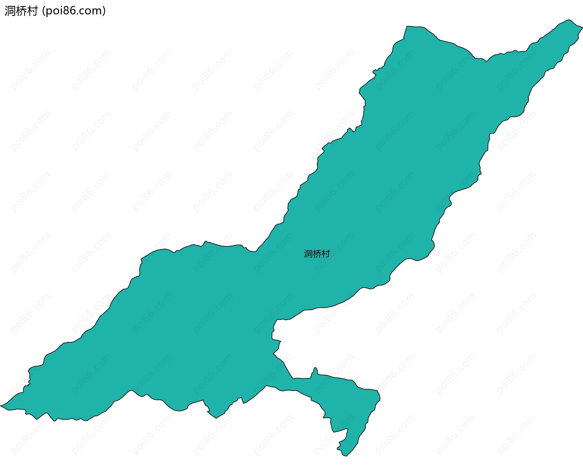 洞桥村边界地图