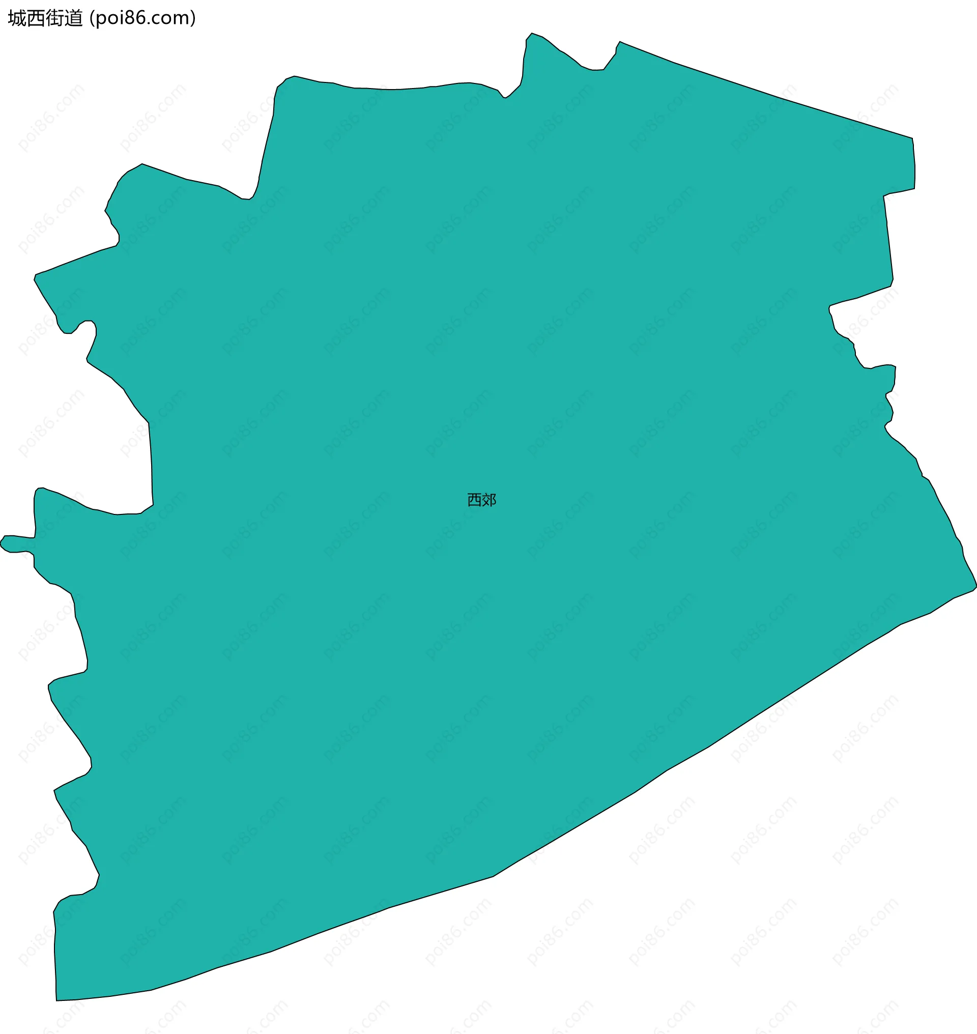城西街道边界地图(五级行政区划)