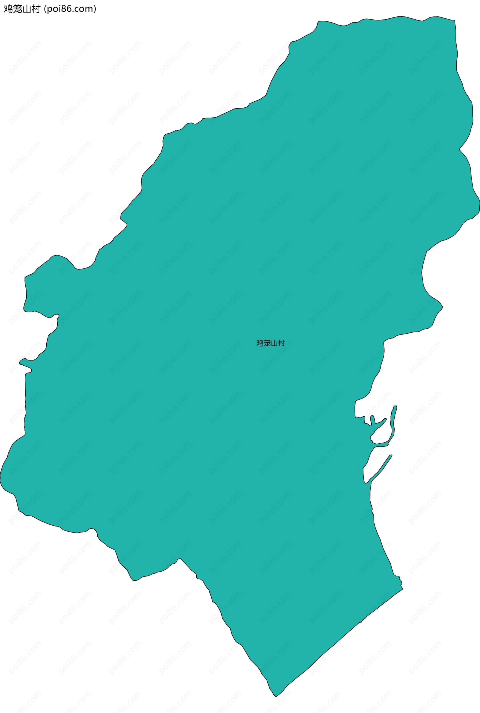 鸡笼山村边界地图