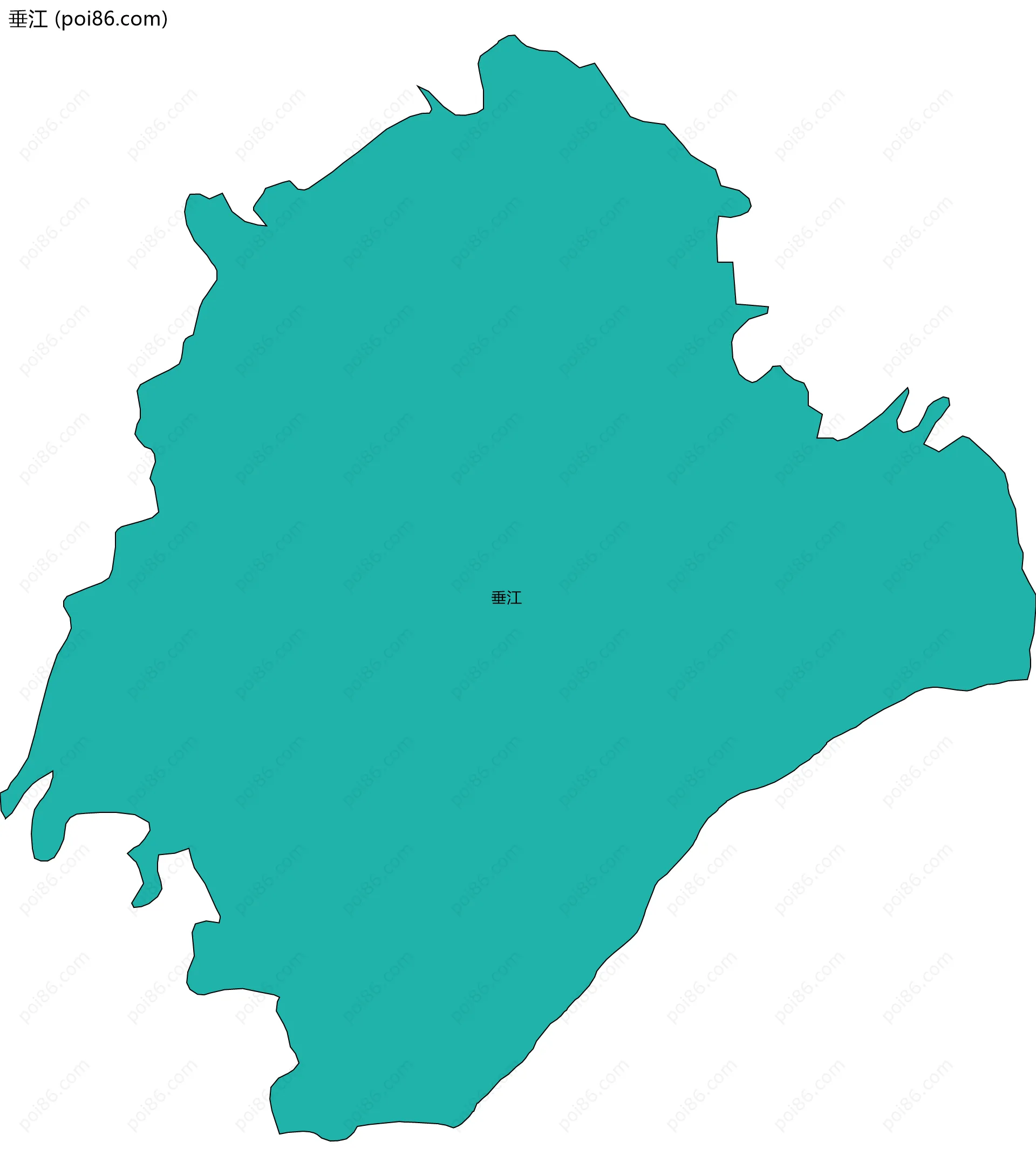 垂江边界地图