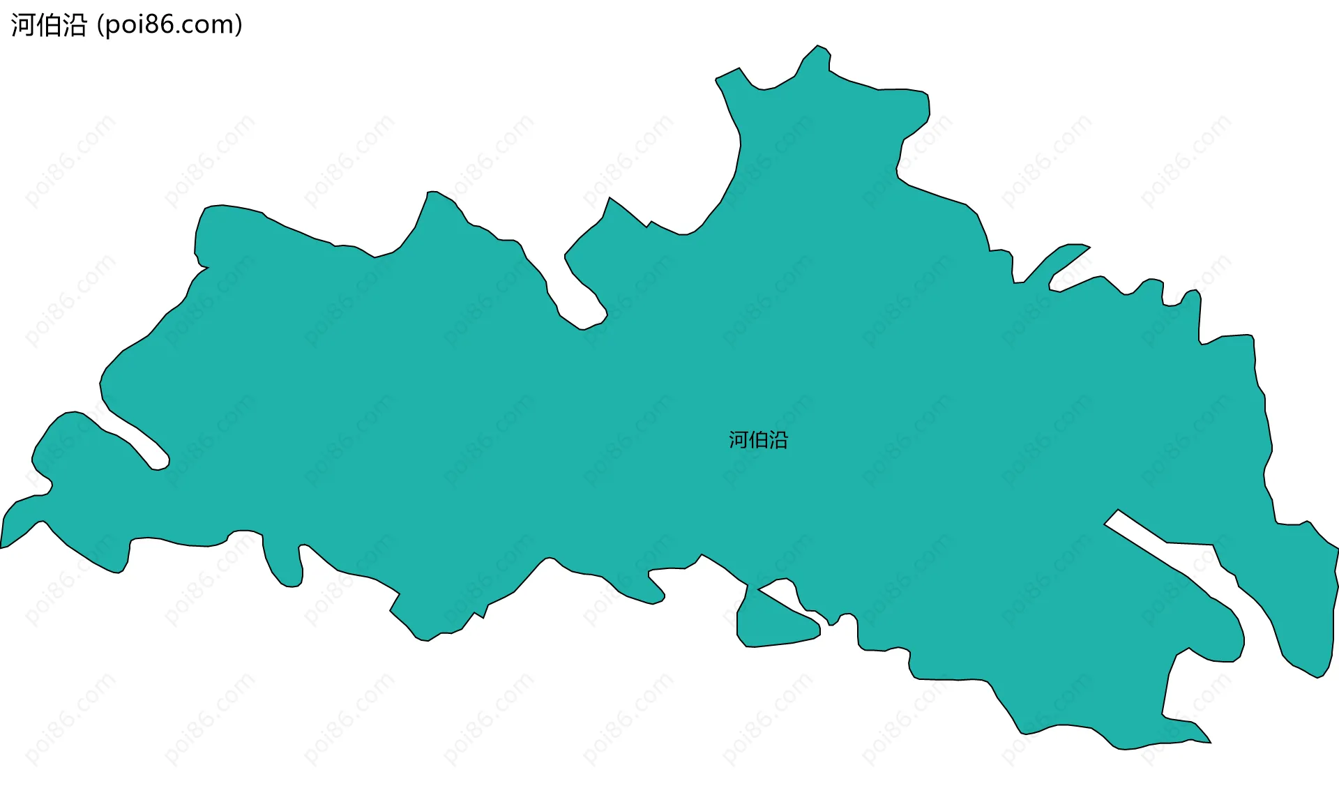 河伯沿边界地图