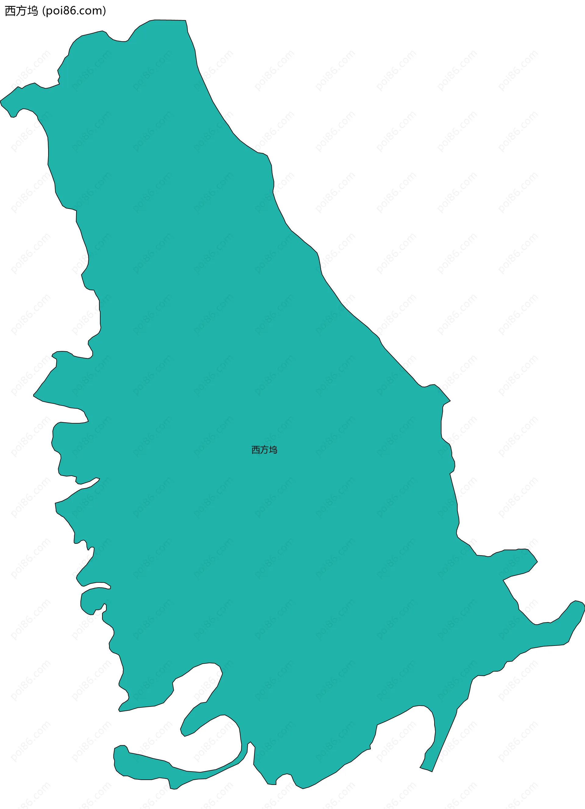 西方坞边界地图