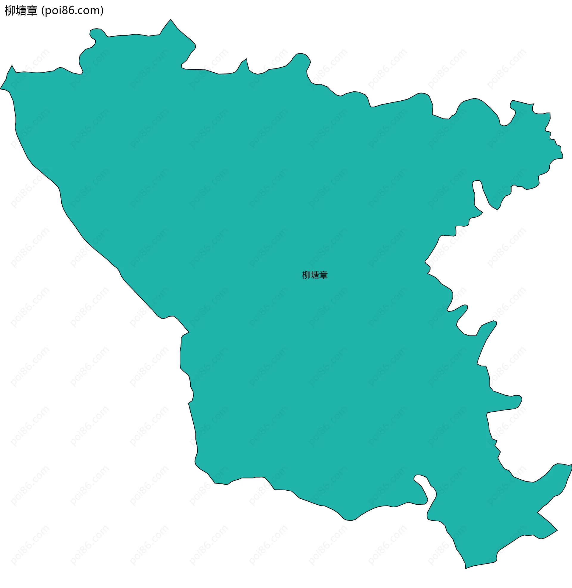 柳塘章边界地图
