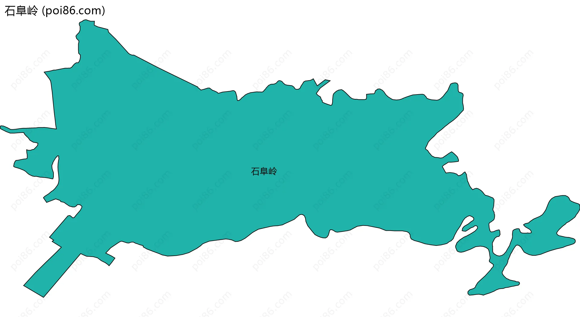石阜岭边界地图