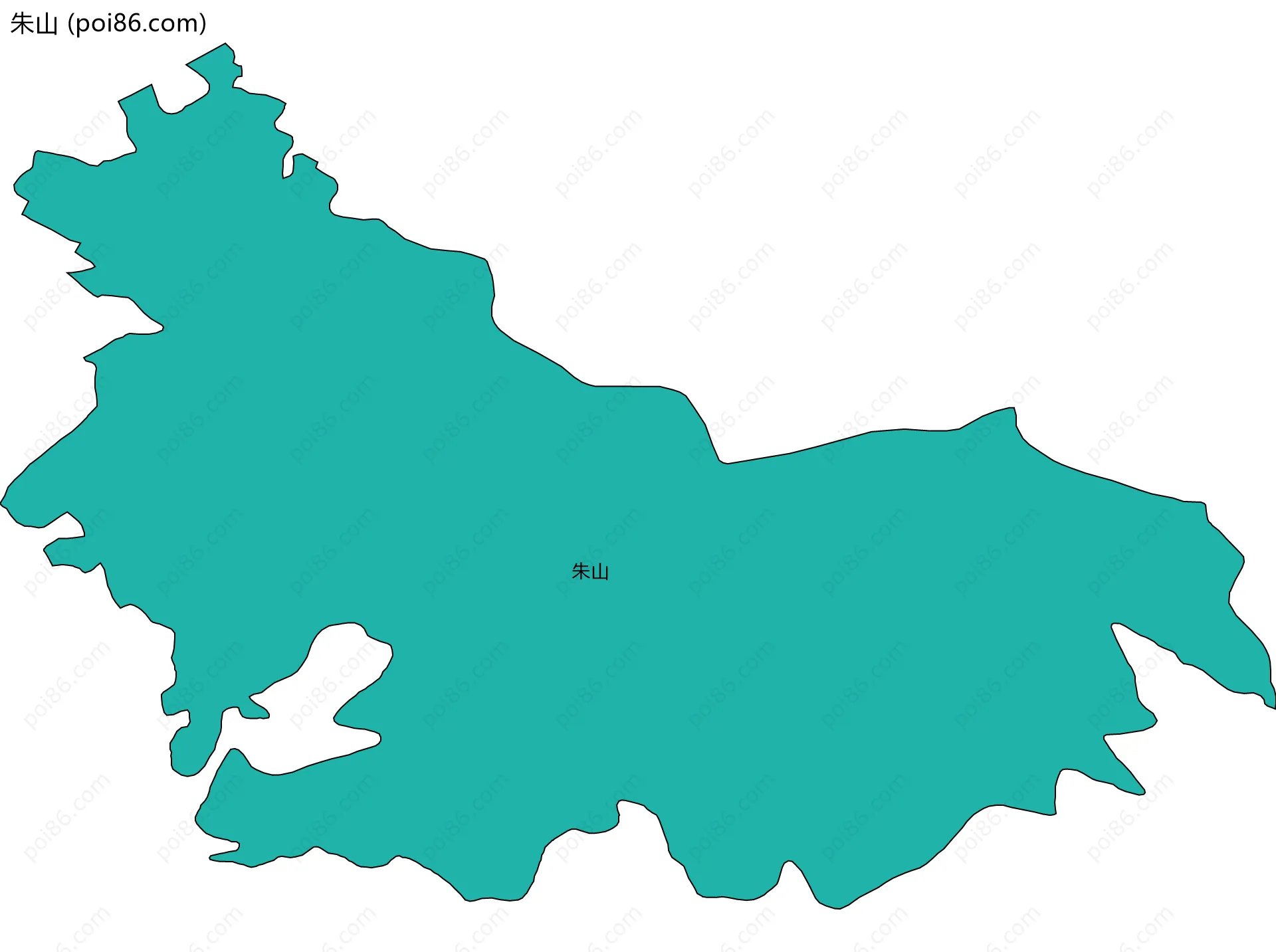 朱山边界地图