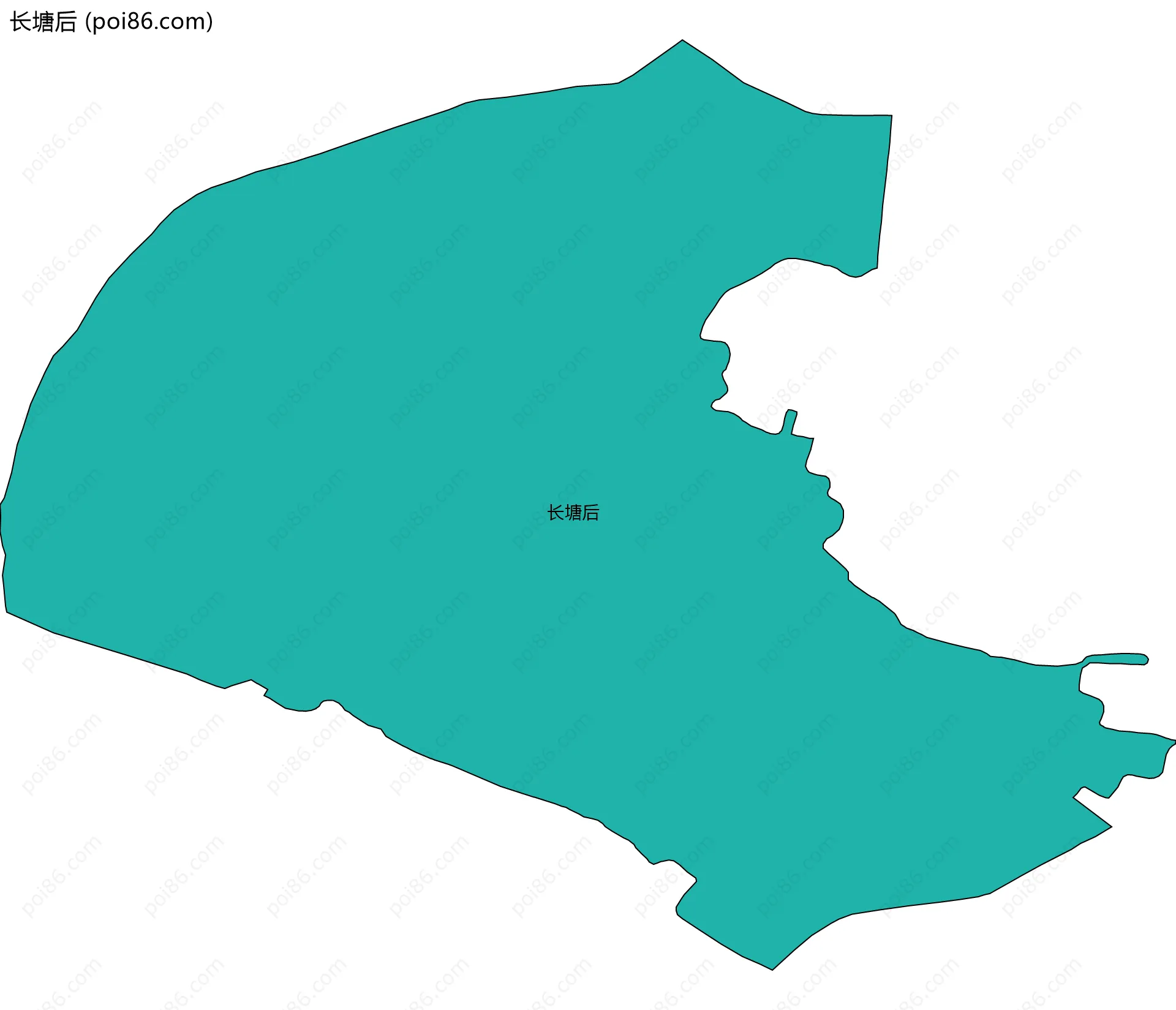 长塘后边界地图