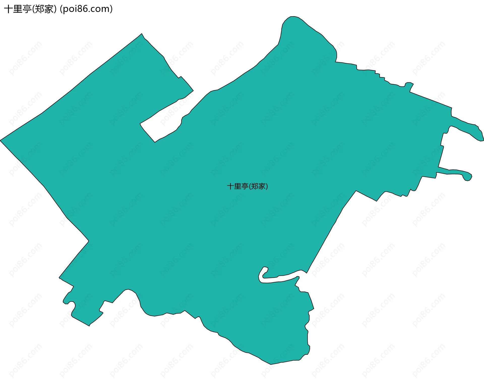 十里亭(郑家)边界地图