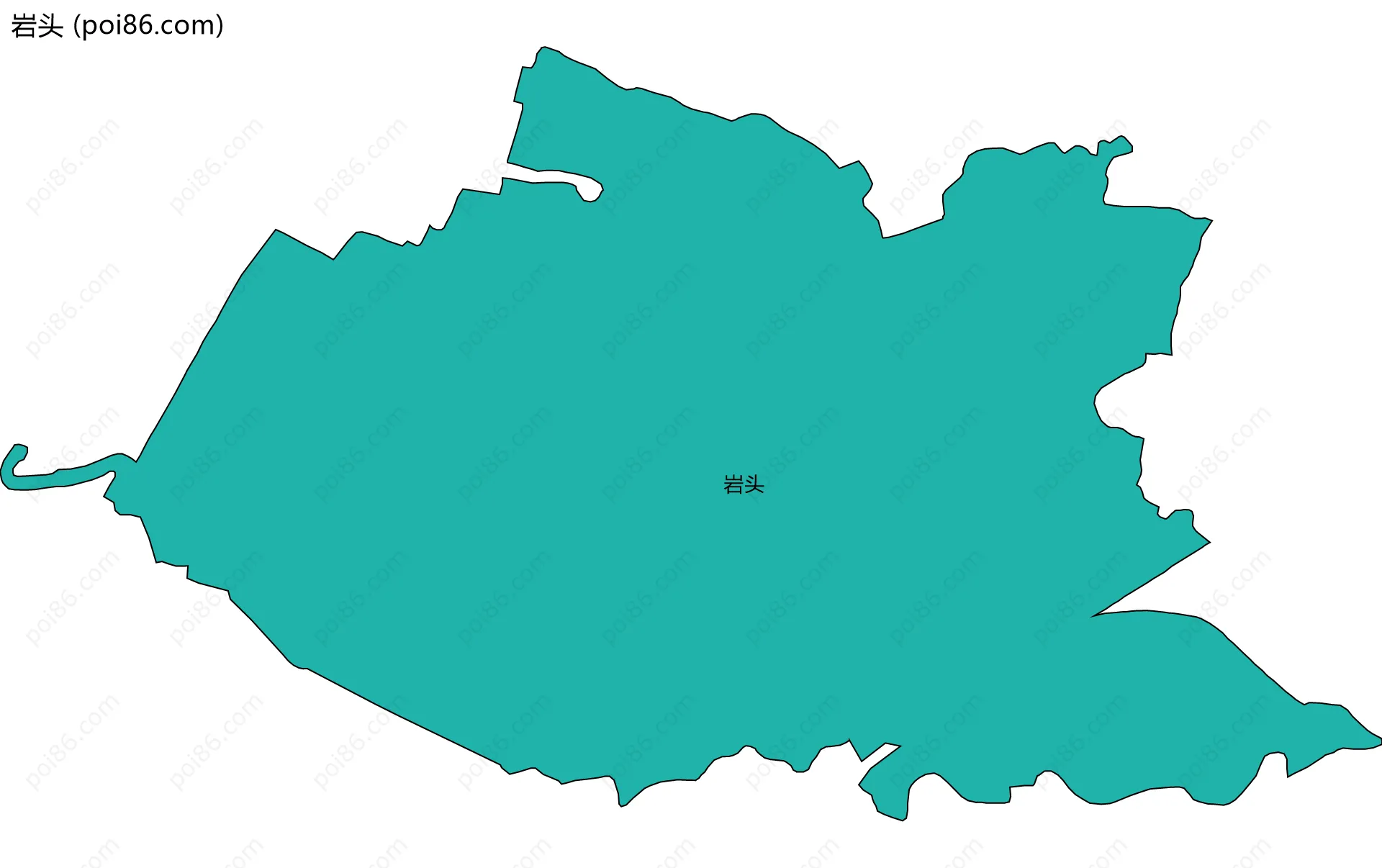 岩头边界地图