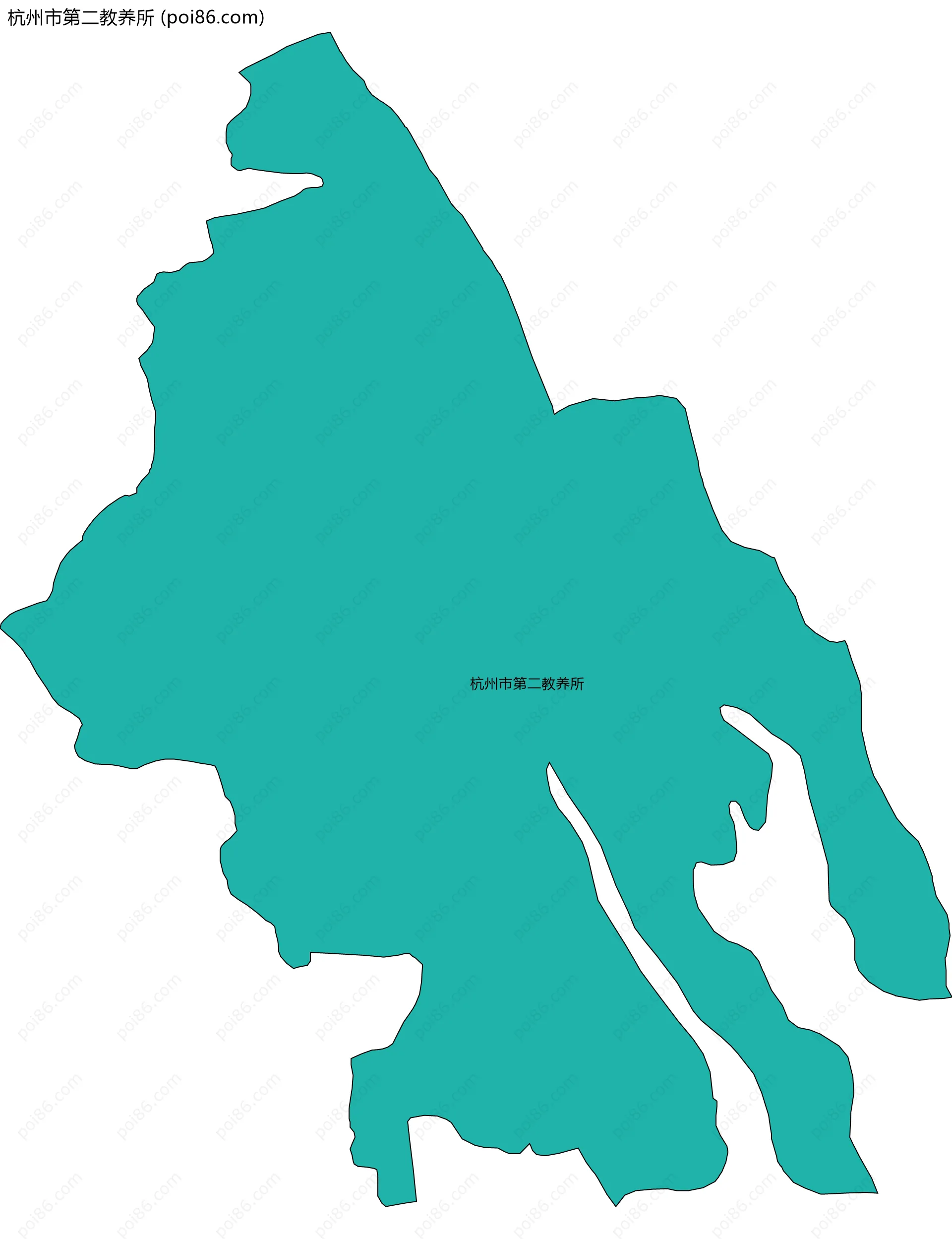 杭州市第二教养所边界地图