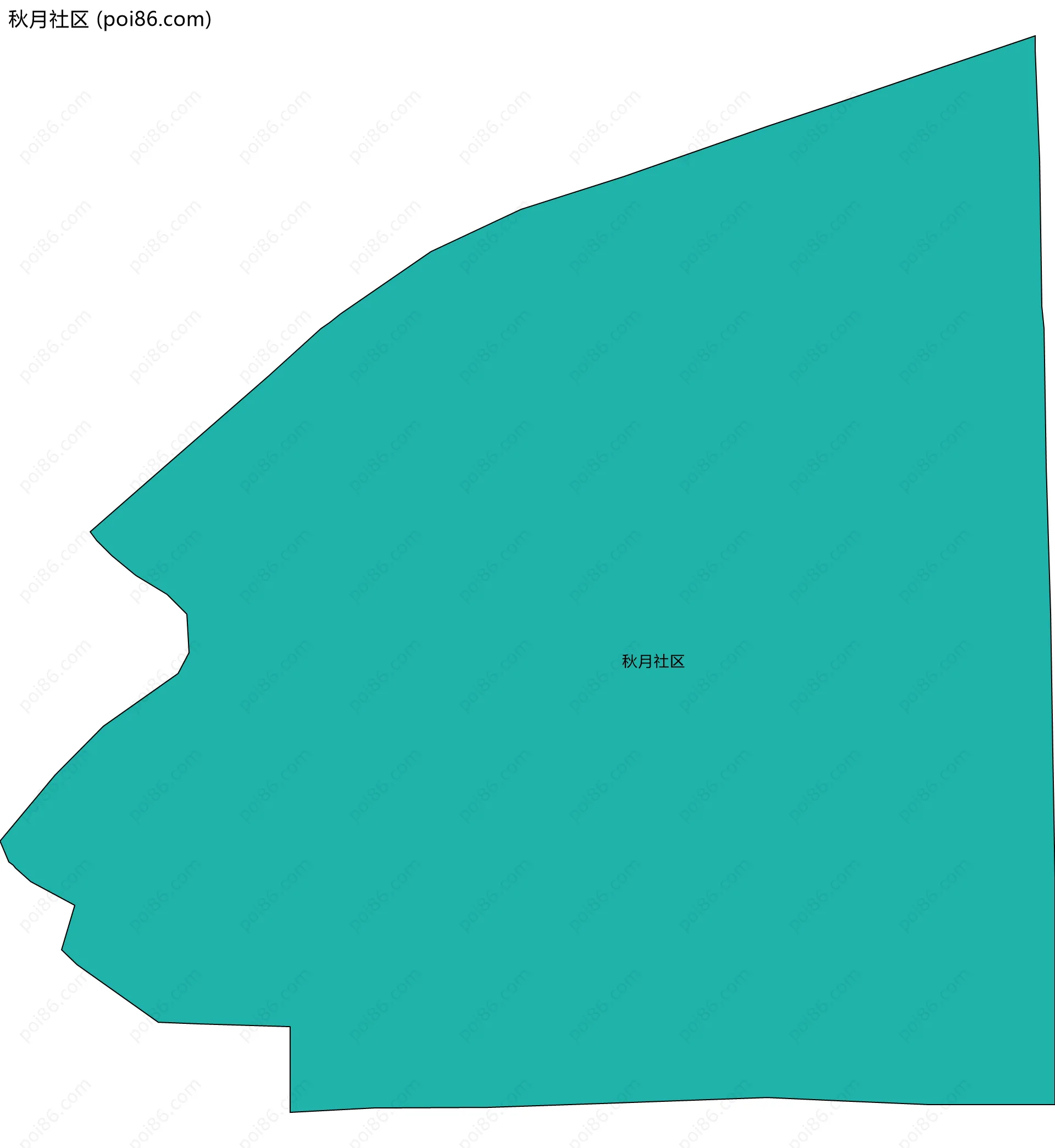 秋月社区边界地图