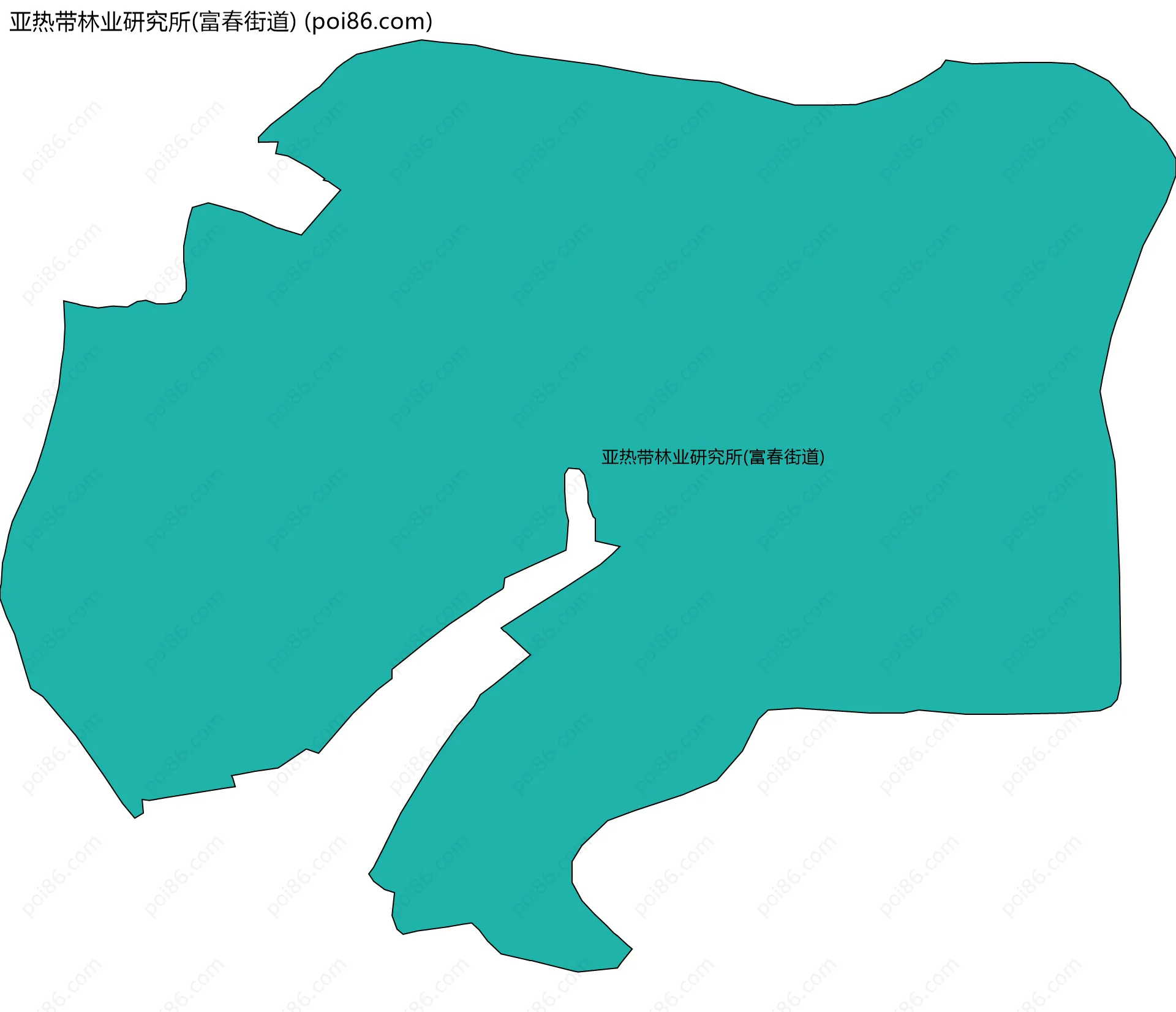 亚热带林业研究所(富春街道)边界地图