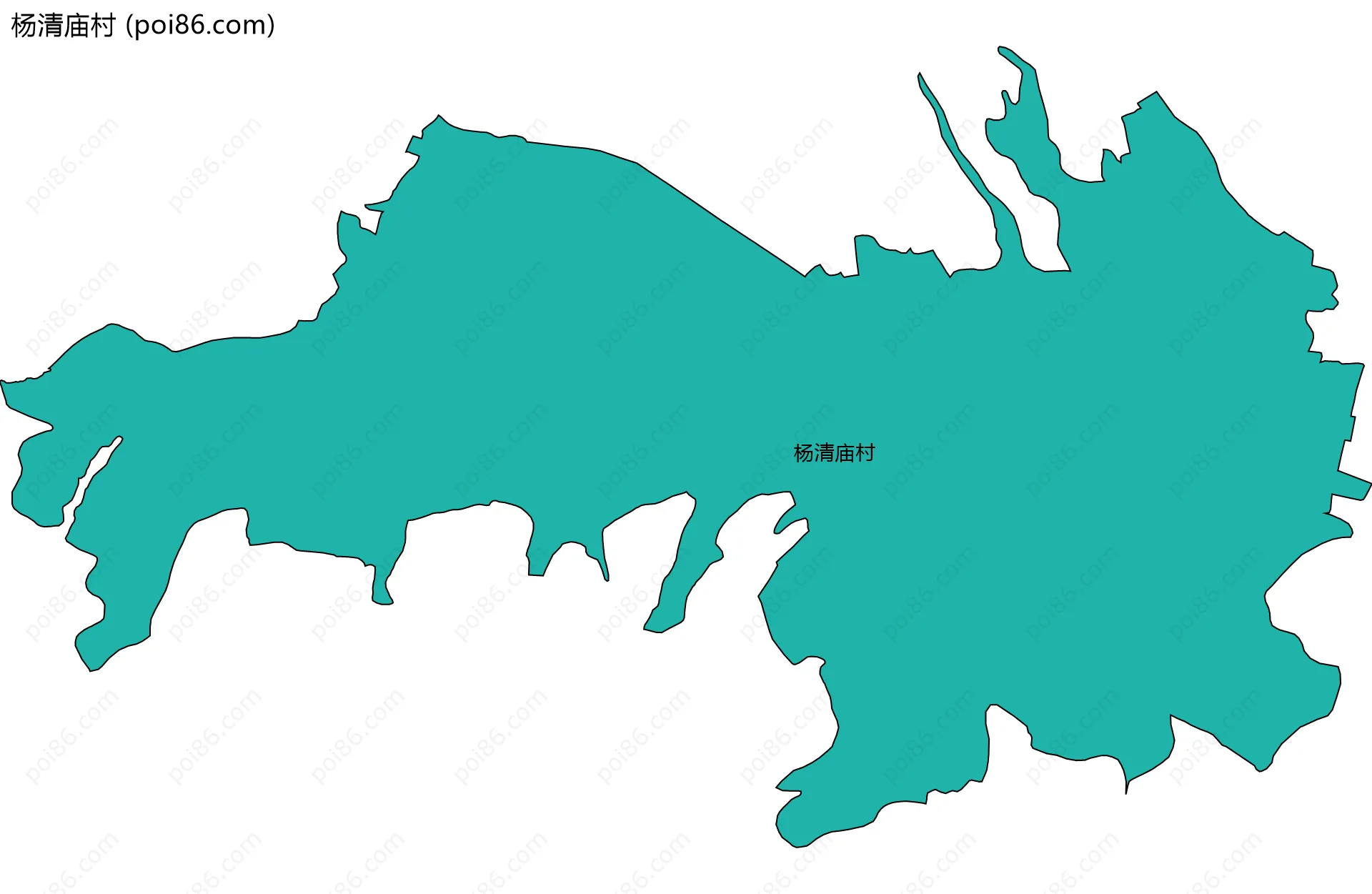 杨清庙村边界地图