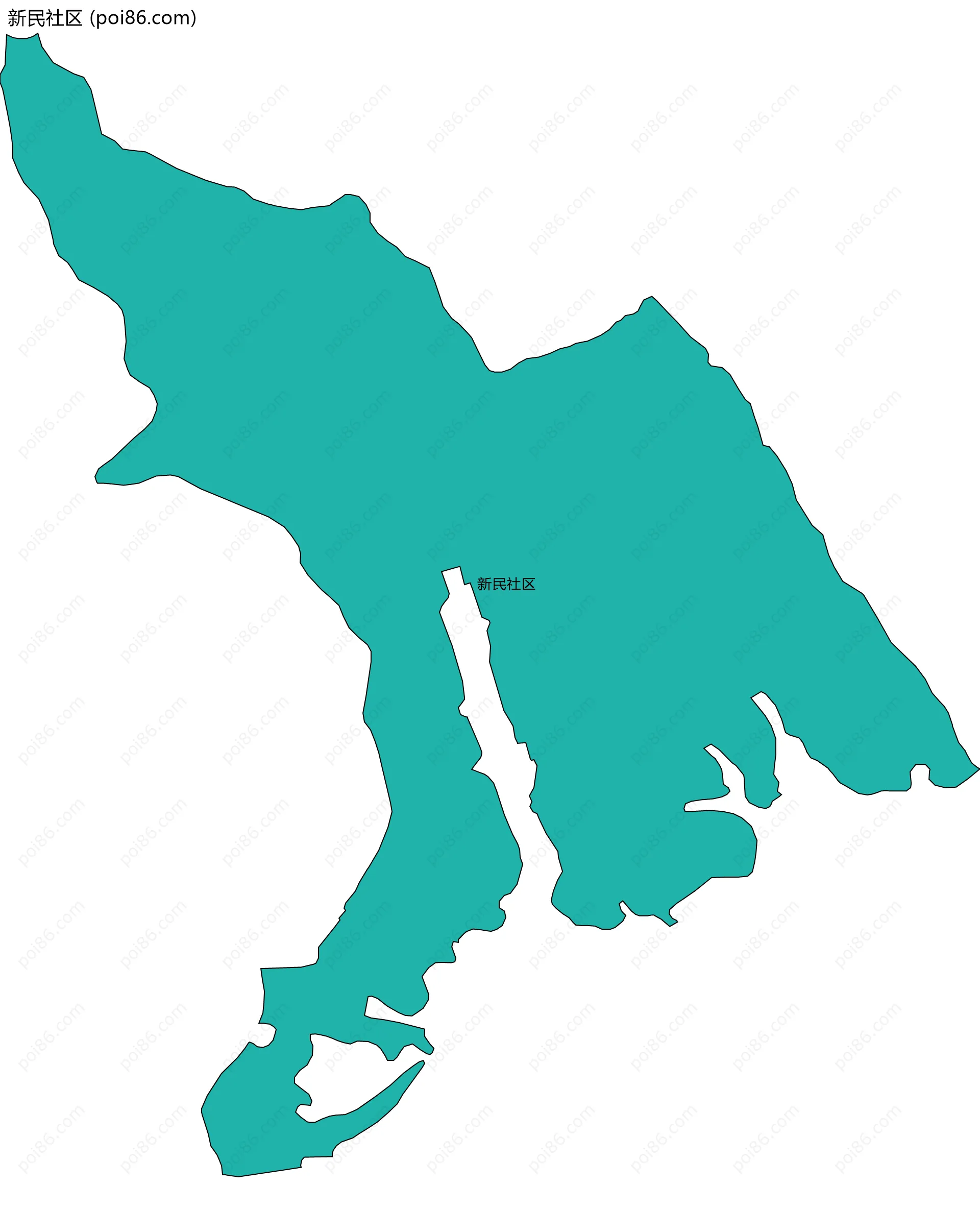 新民社区边界地图