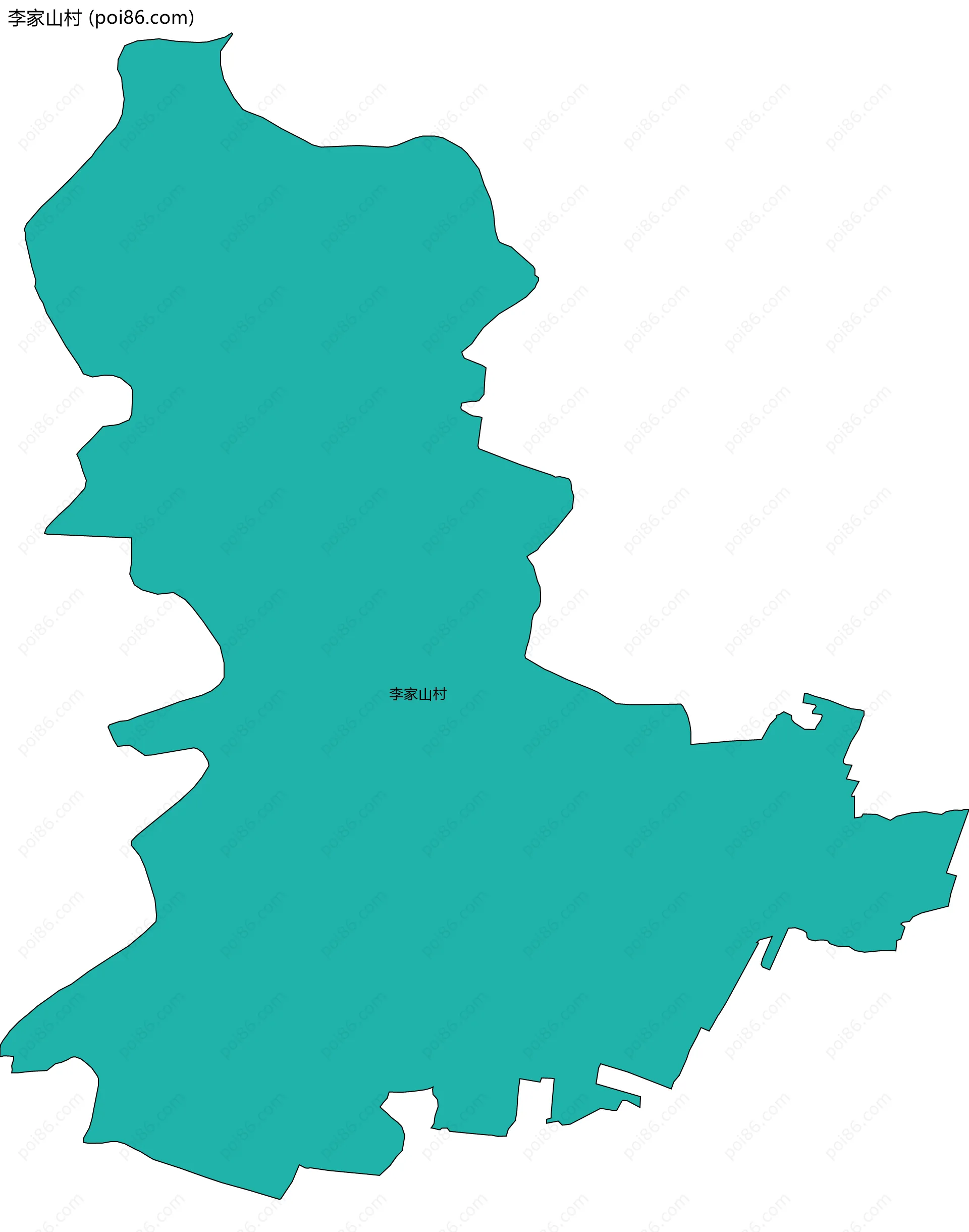 李家山村边界地图