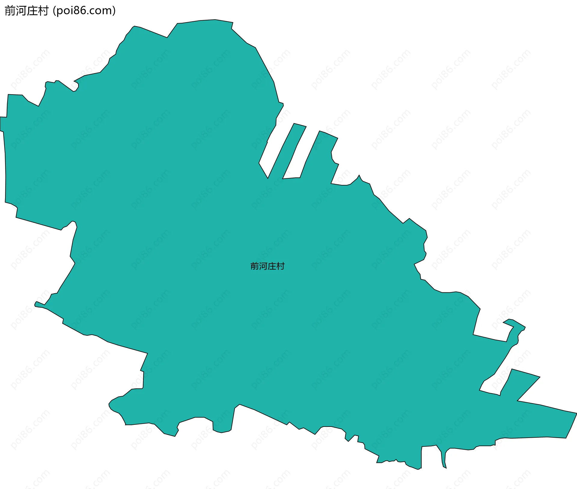 前河庄村边界地图
