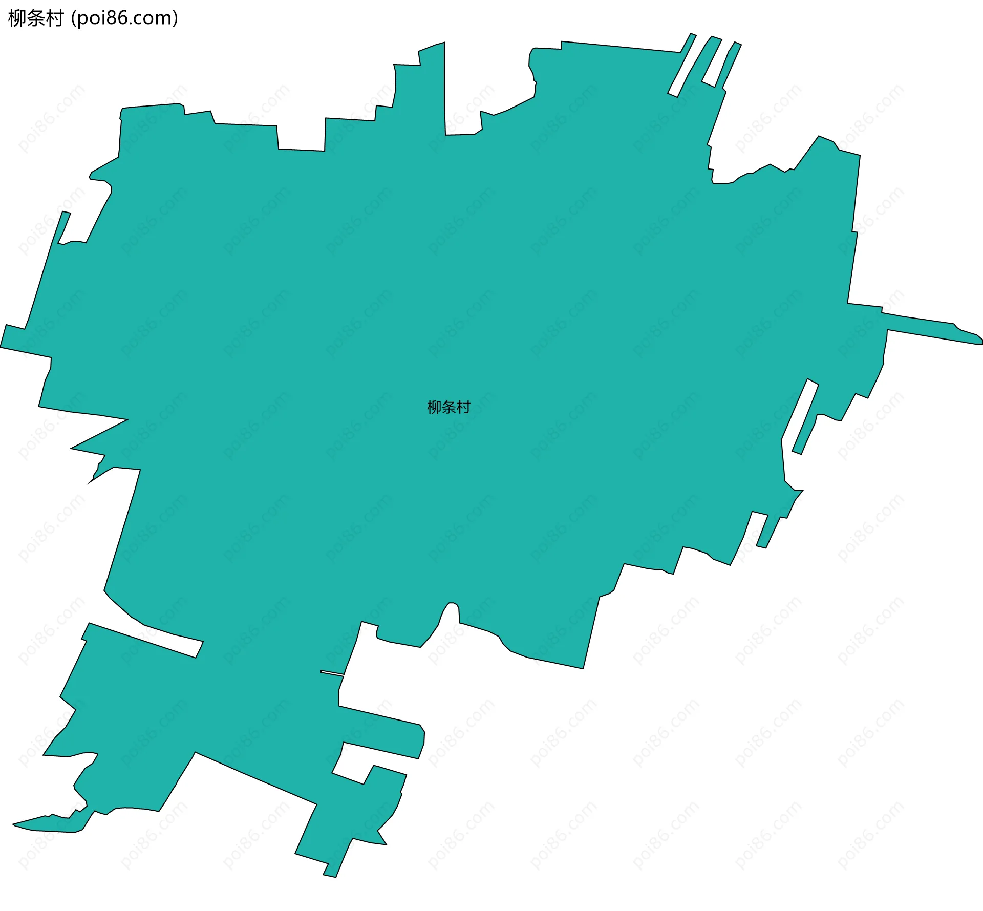 柳条村边界地图