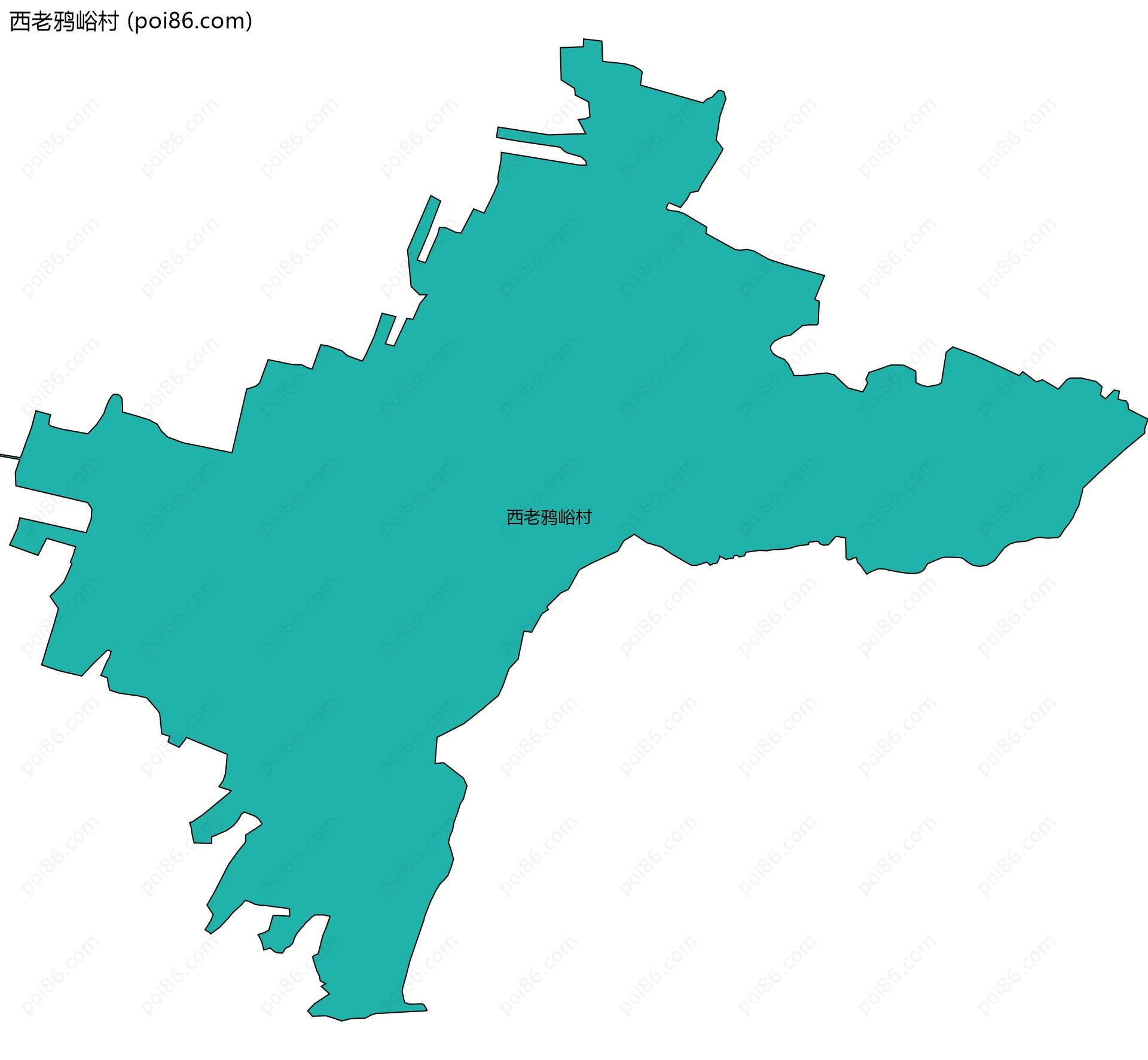 西老鸦峪村边界地图