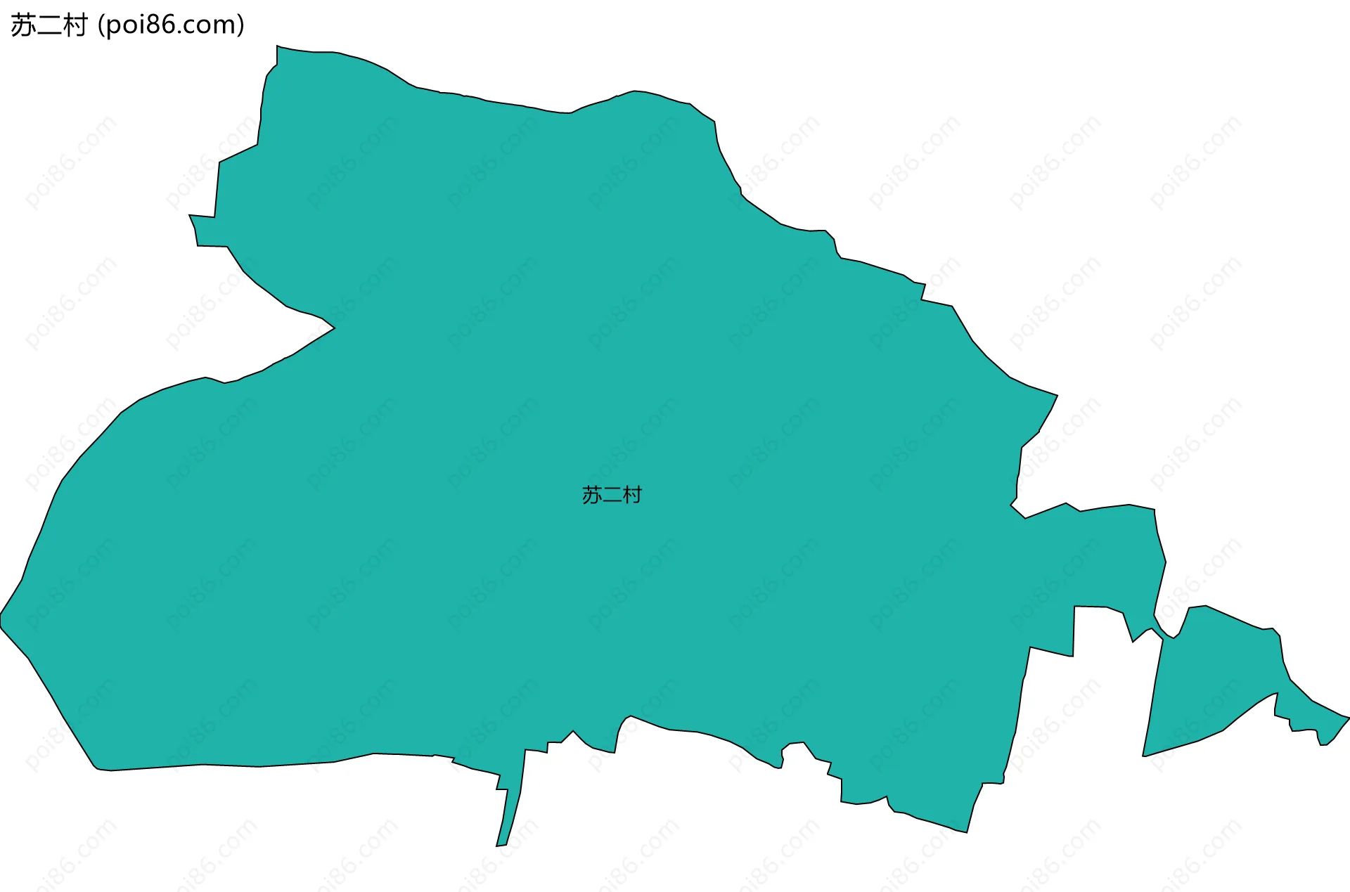 苏二村边界地图