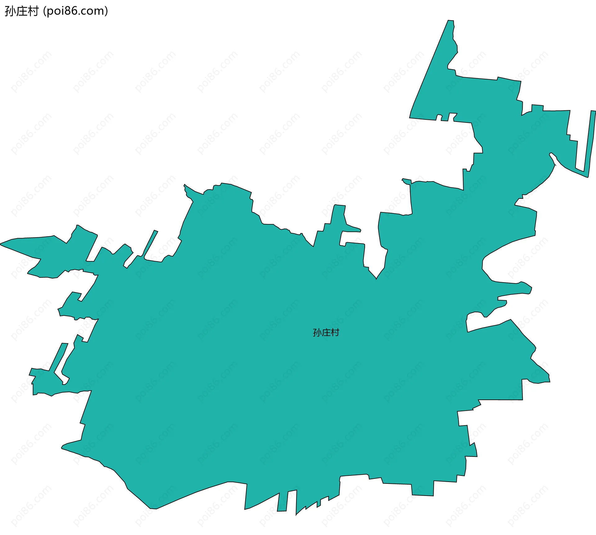孙庄村边界地图